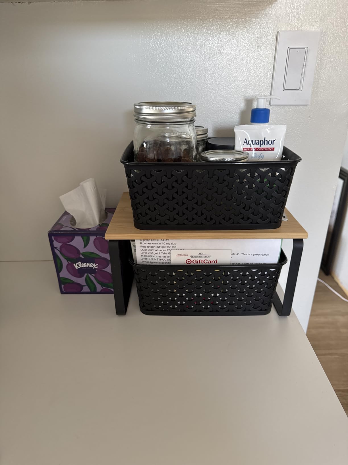 SONGMICS Cabinet Organizer Shelf, Set of 2 Kitchen Counter Shelves, Expandable Spice Rack customer photo 2