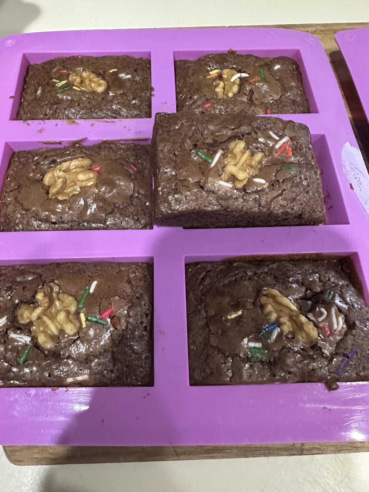 Palksky (2 Pcs) 8 Cavity Rectangle Granola Bar Silicone Mold/Nutrition/Cereal Bar Molds Energy Bar Maker for Chocolate Truffles Ganache Bread Brownie Cornbread Cheesecake Pudding Butter Mould customer photo 2