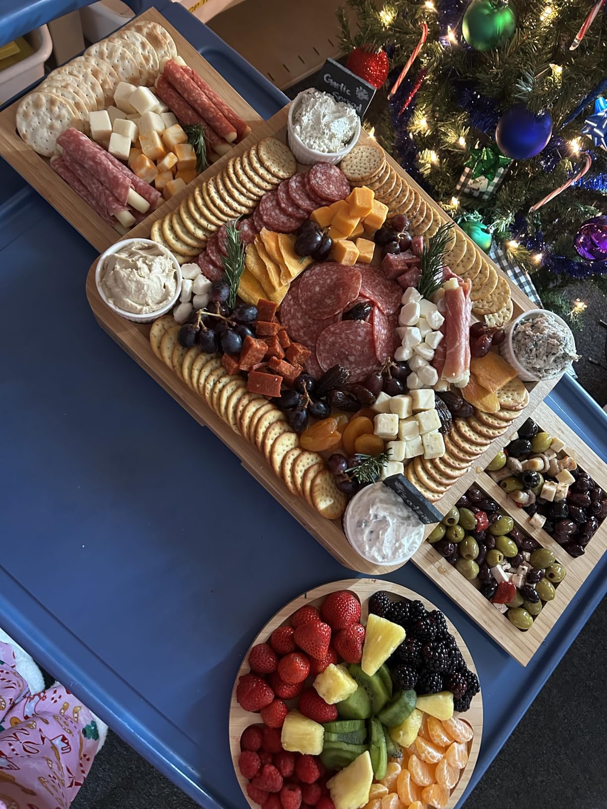 SMIRLY Charcuterie Boards Set - Large Bamboo Cheese Board Set - House Warming Gifts New Home, Wedding Gift for Couple, Bridal Shower Gift, Birthday Gifts for Women customer photo 1