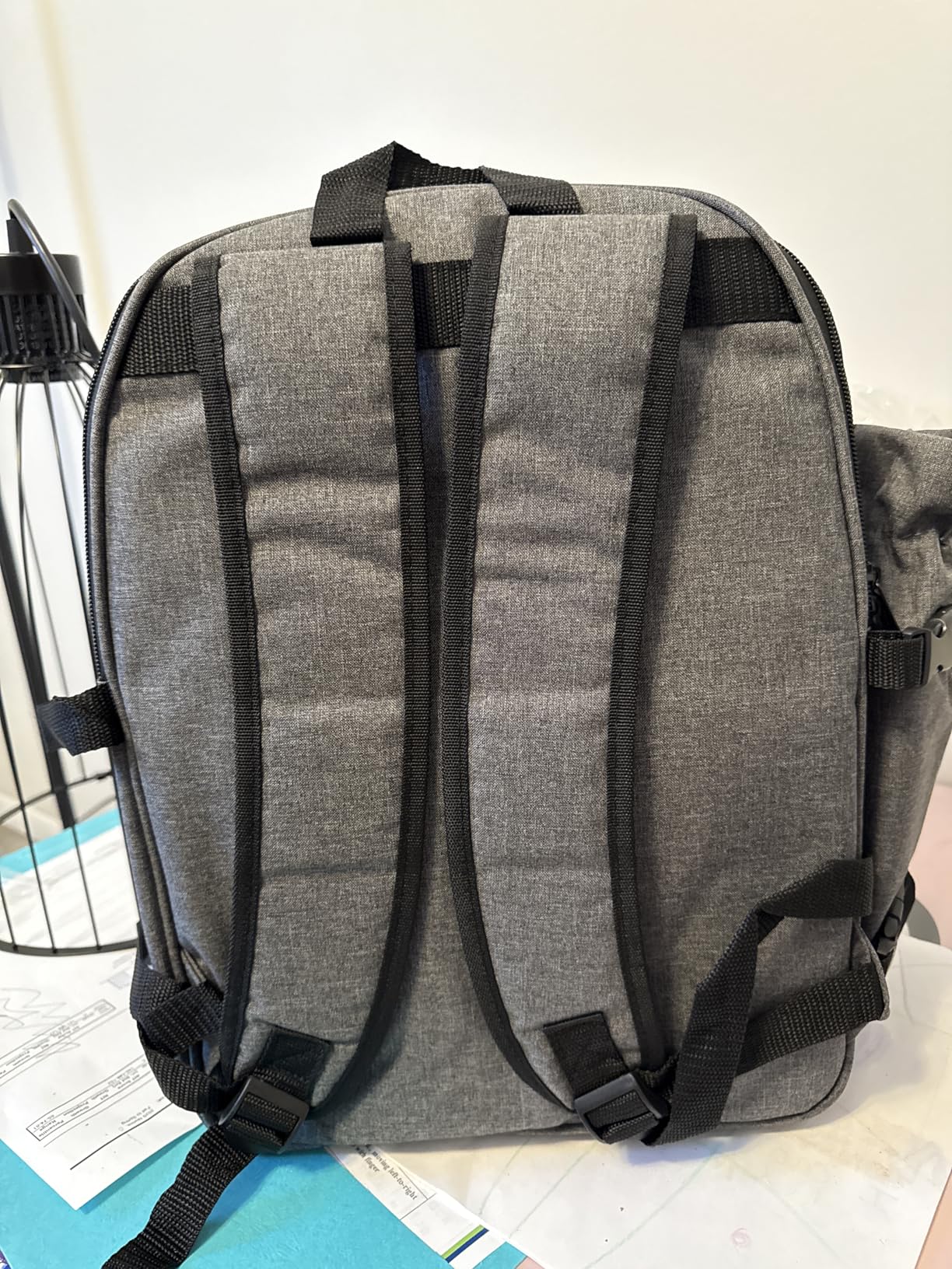 apollo walker Picnic Backpack Bag for 2 Person with Cooler Compartment, Detachable Bottle/Wine Holder, Fleece Blanket, Plates and Cutlery(2 Person, Brown) customer photo 1