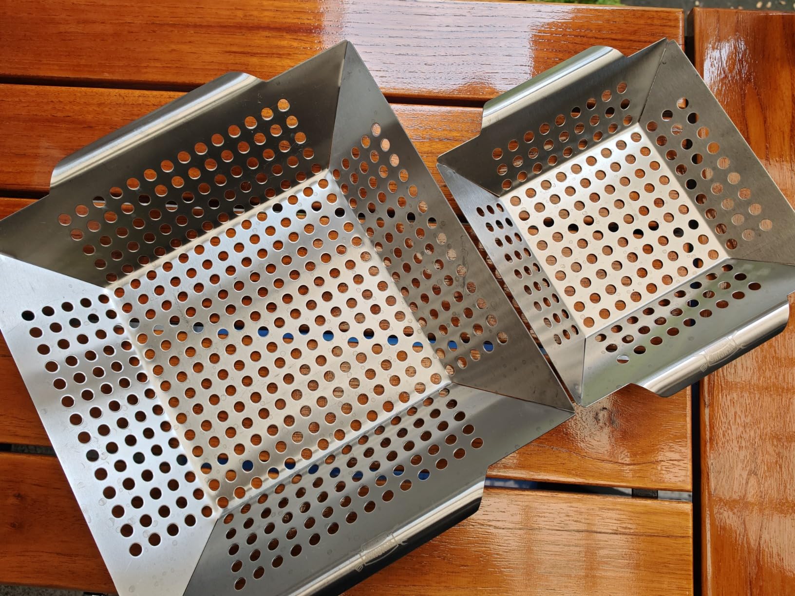 3 Pack Grill Baskets for Outdoor Grill, Heavy Duty Stainless Steel Vegetable Grill Basket, Grilling Basket for Veggies, Grilling Accessories for All Grills & Smokers - Grilling Gifts for Men customer photo 2