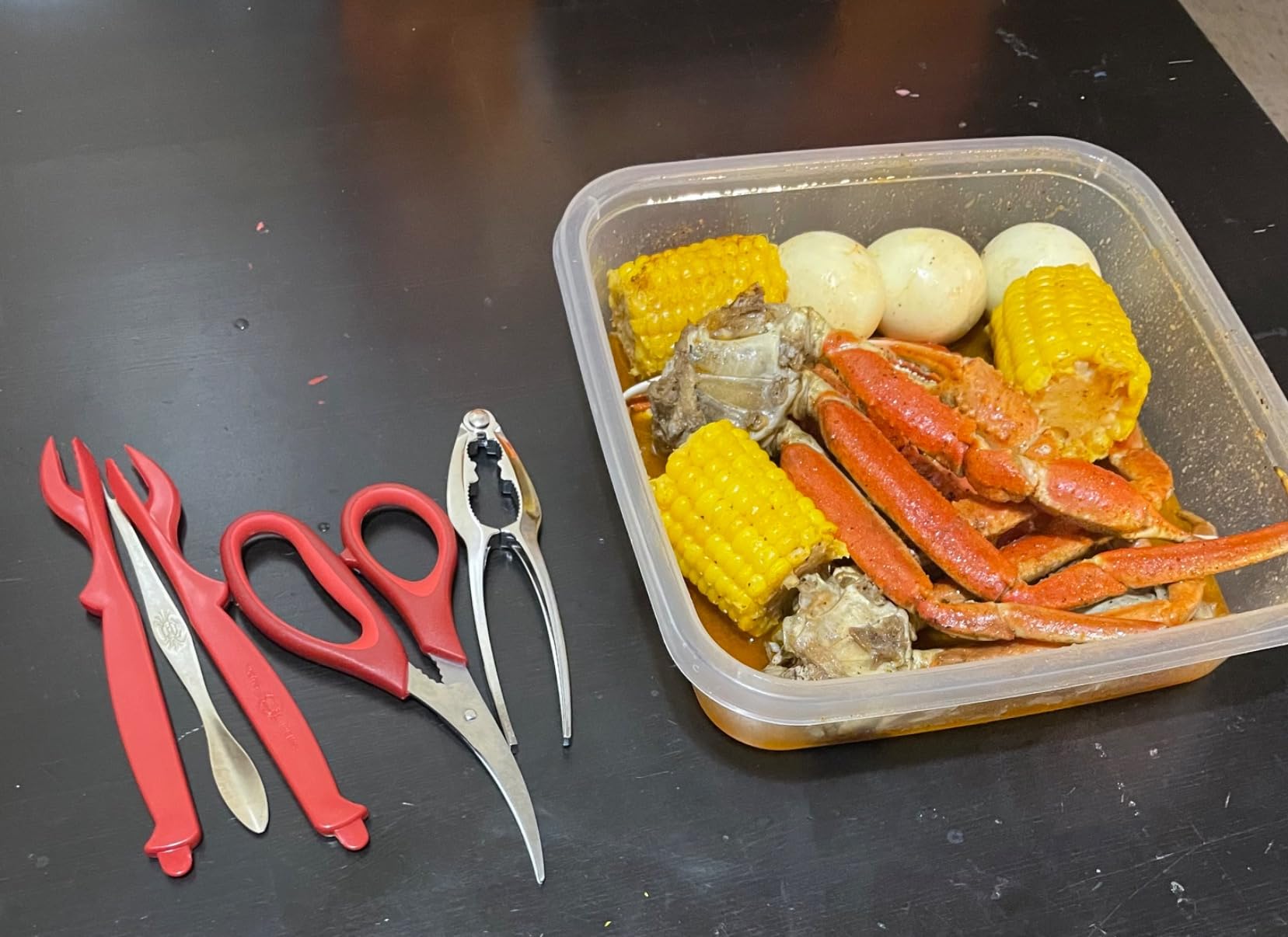Crab Leg Crackers and Tools - Lobster Crackers and Picks Set Shellfish Crab Claw Cracker Stainless Steel Seafood Crackers & Forks - lobster tools for eating customer photo 2