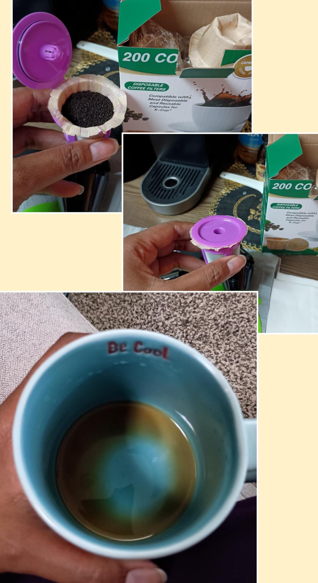 Perfect Pod 1-Stream Cafe Save Reusable K Cup Pod Coffee Filters - Refillable Coffee Pod Capsules with Built-In, Integrated Mesh Strainer for use with Keurig & Select Single Cup Coffee Makers, 4-Pack customer photo 2