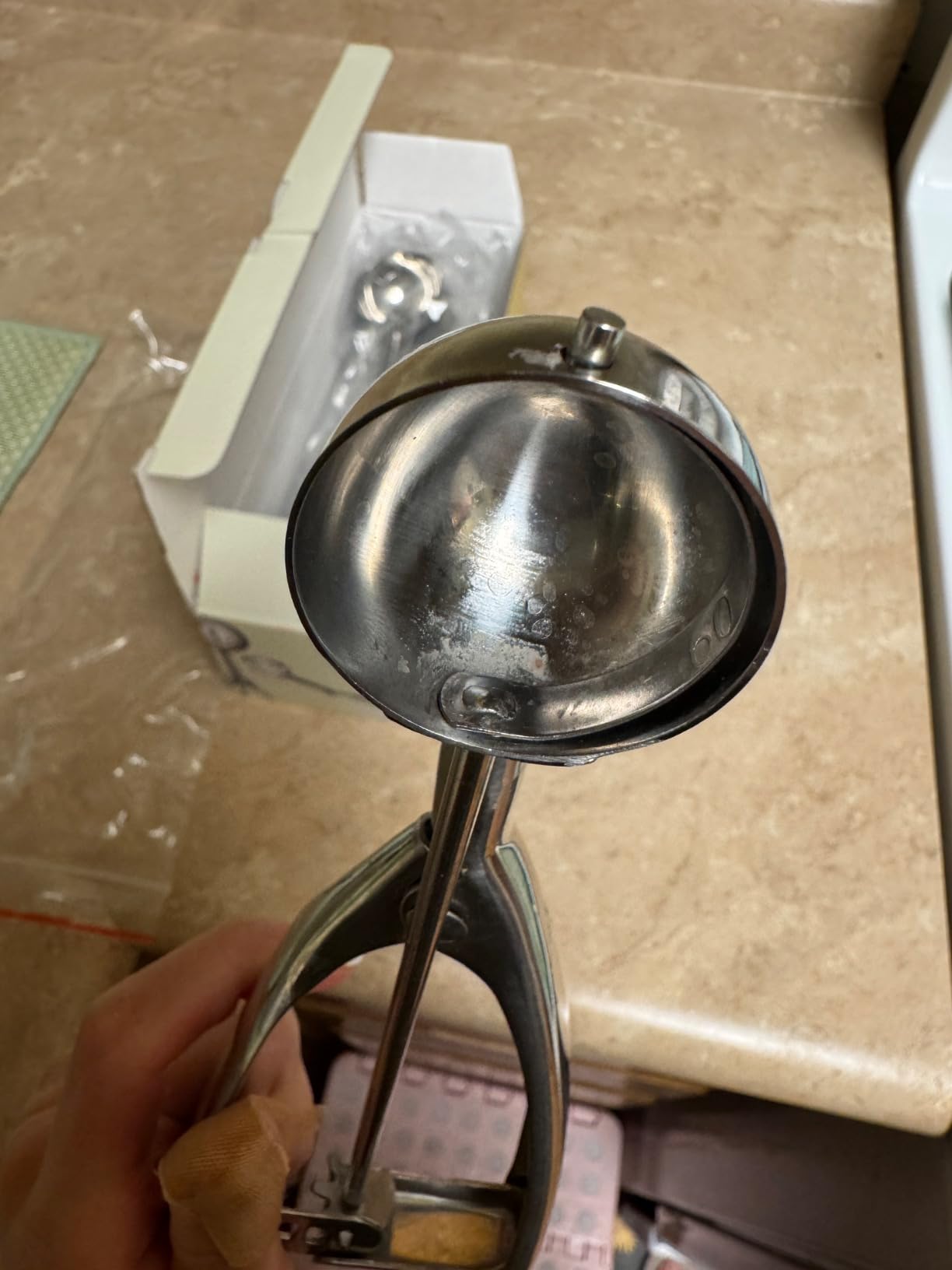 Cookie Scoop Set - Small/1 Tbsp, Medium/2 Tbsp, Large/3 Tbsp - Cookie Dough Scoop, Cookie Scoops for Baking Set of 3, Heavy-Duty 18/8 Stainless Steel Melon Baller Scoop Ice Cream Scoop customer photo 2