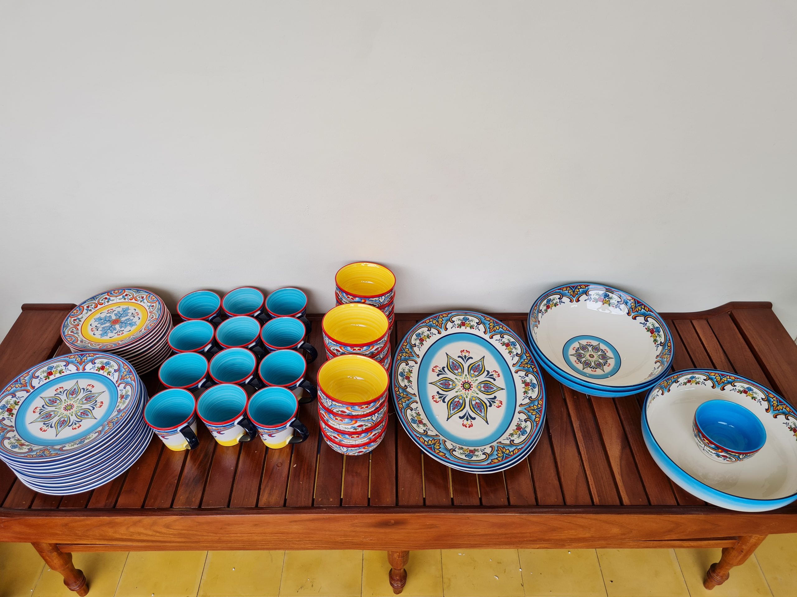 Euro Ceramica Zanzibar Chip and Dip Bowl, 2 Piece Set, Multicolor, 24 ounces customer photo 1