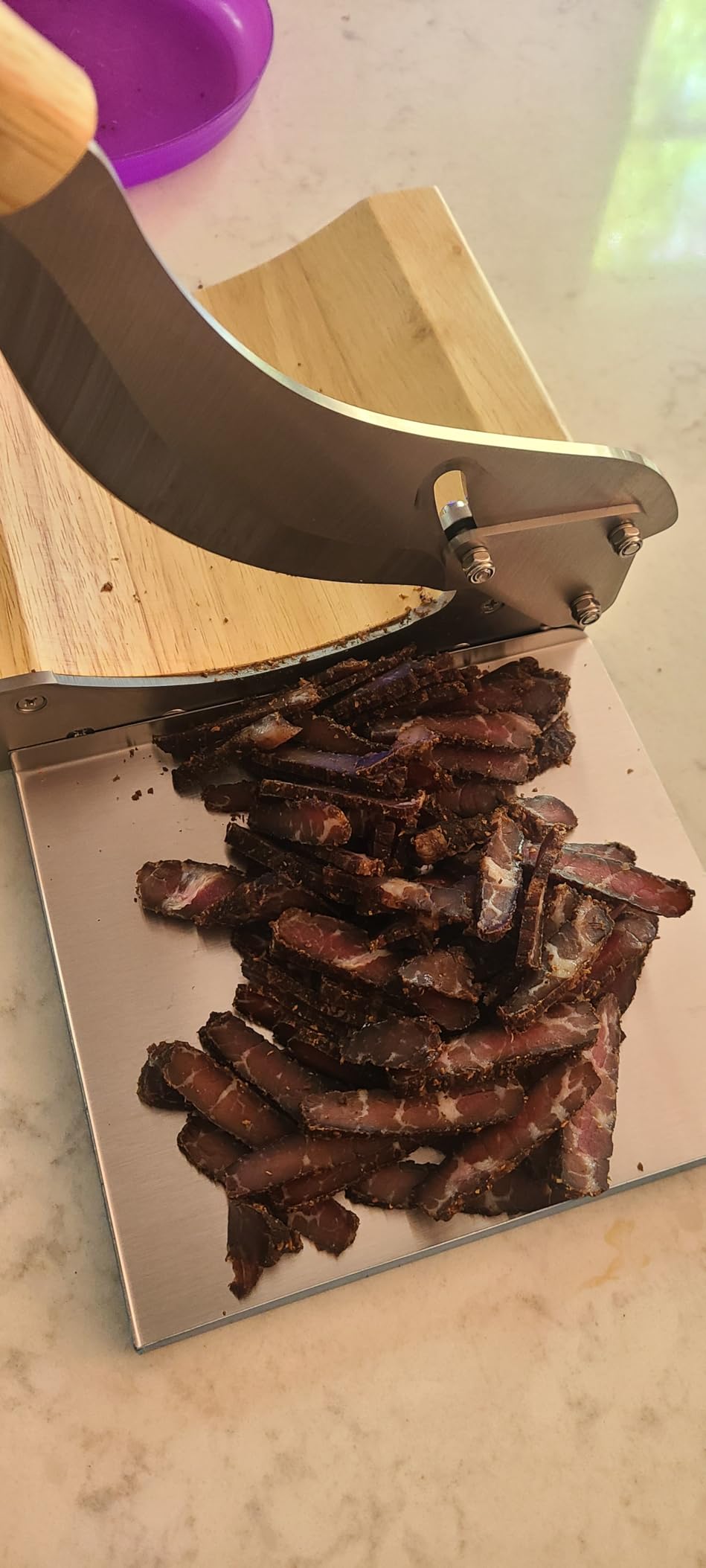 Radiused Biltong Slicer with Detachable Magnetic Tray customer photo 2