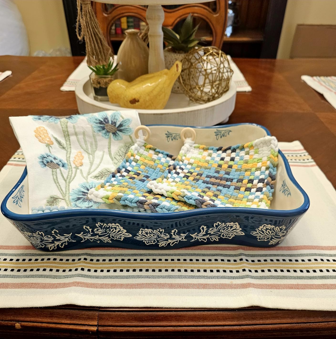 Wisenvoy Baking Dish Casserole Dish Ceramic Lasagna Pan 2-Pcs Bakeware Sets Baking Dishes Baking Set Baking Dish Set customer photo 1