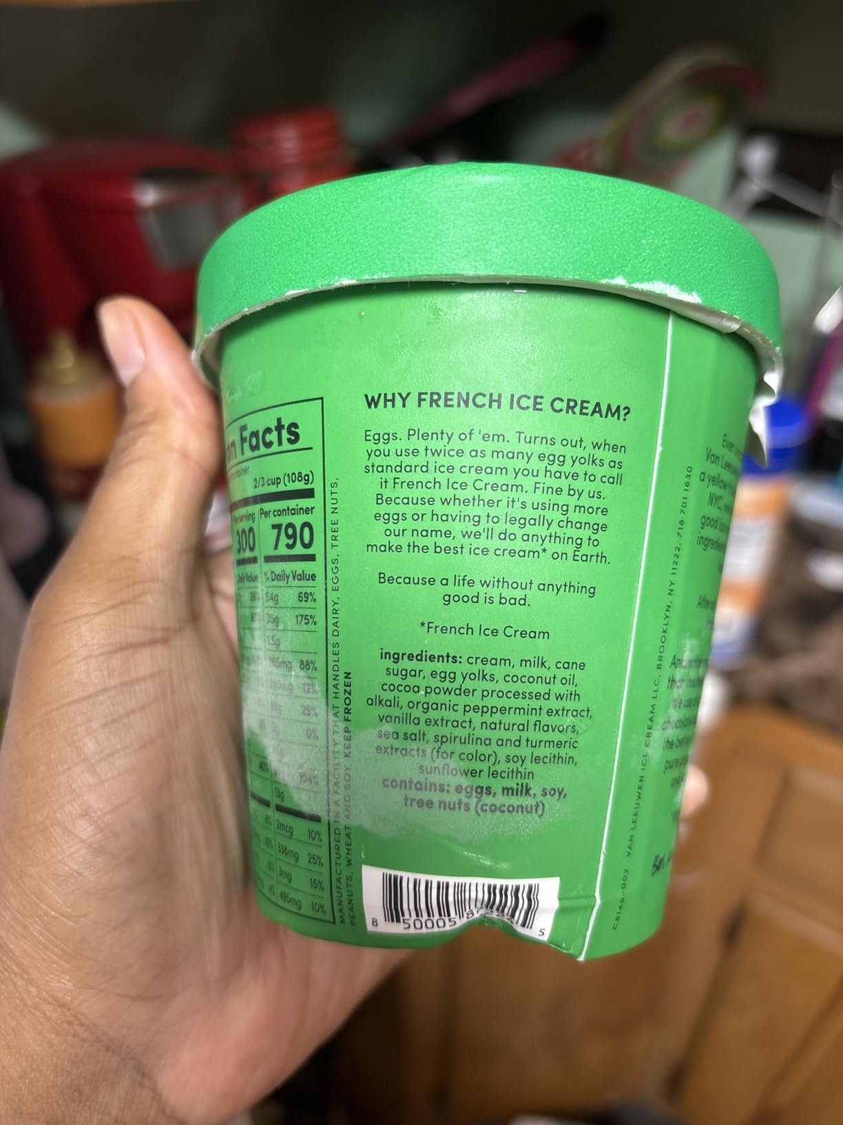 Van Leeuwen Mint Chip Ice Cream, 14 Oz (Frozen) customer photo 1