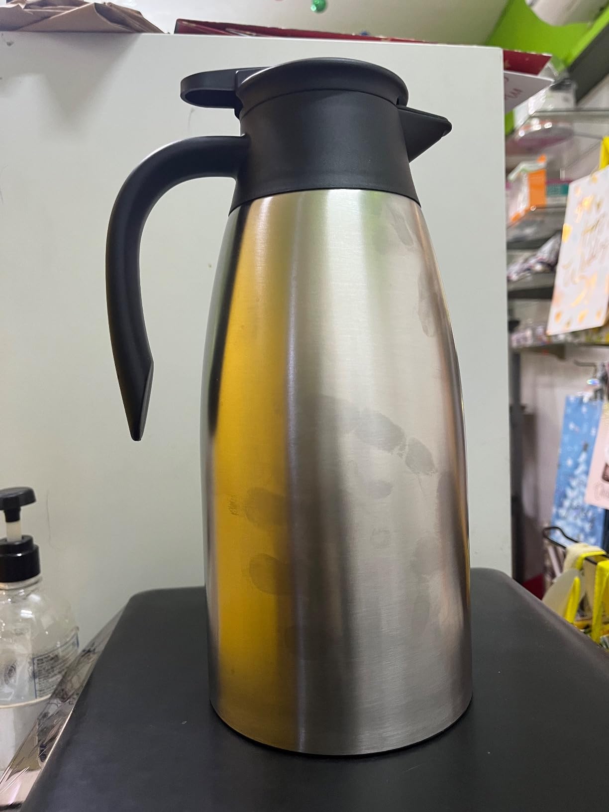 68oz Coffee Carafe Airpot Insulated Coffee Urn Stainless Steel Vacuum Thermal Pot Flask - Keep 12 Hours Hot customer photo 2