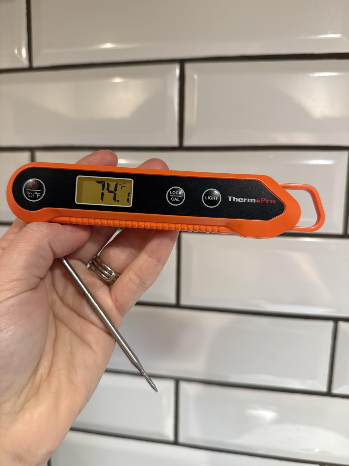ThermoPro Digital Instant Read Meat Thermometer for Grilling Waterproof Kitchen Food Thermometer with Calibration & Backlight Baking Bread Candy Thermometer Cooking Tools Utensils customer photo 1