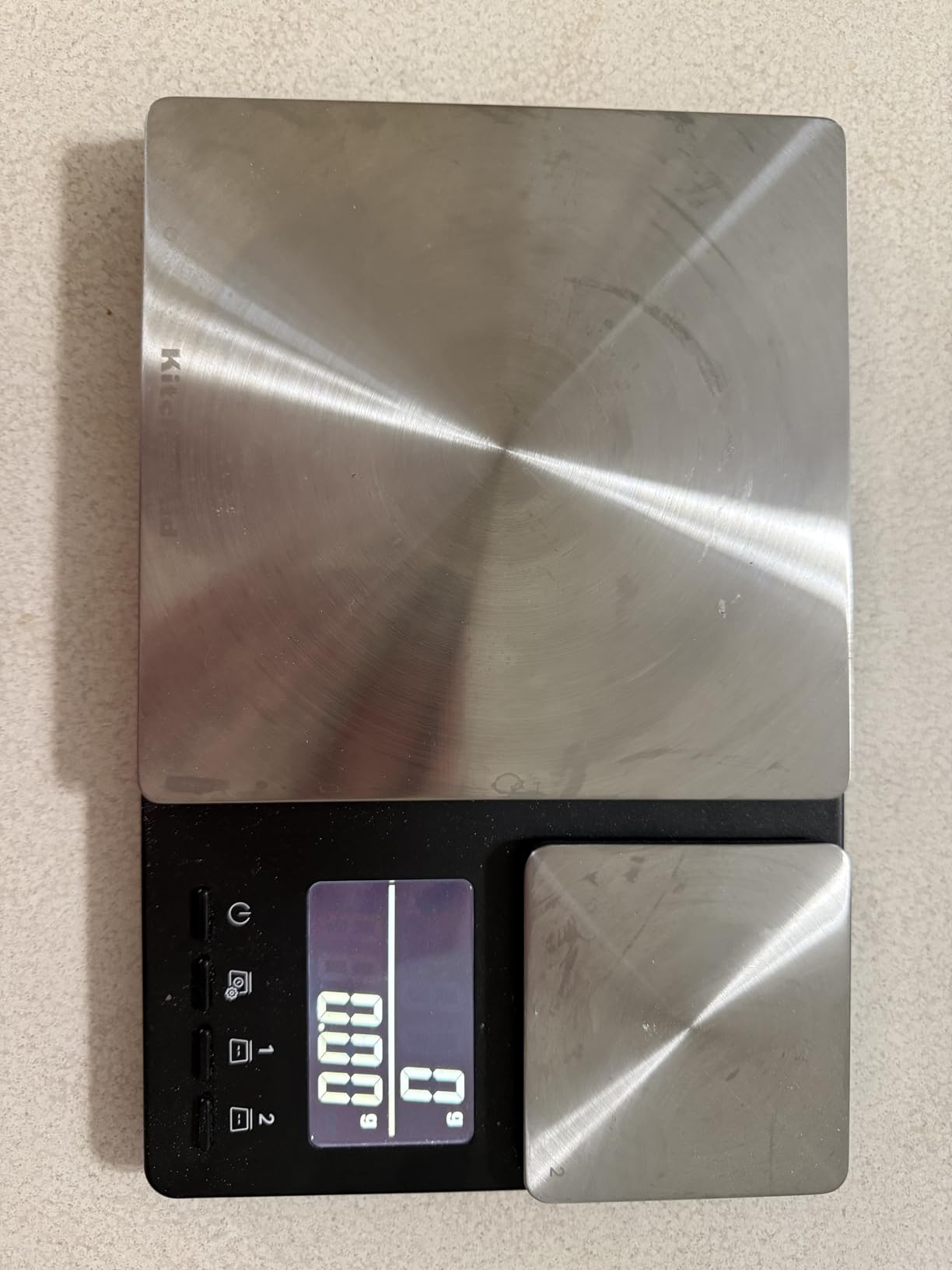 KitchenAid KQ909 Dual Platform Digital Kitchen and Food Scale, 11 pound capacity and Precision 16oz capacity, Black with Stainless Steel customer photo 1
