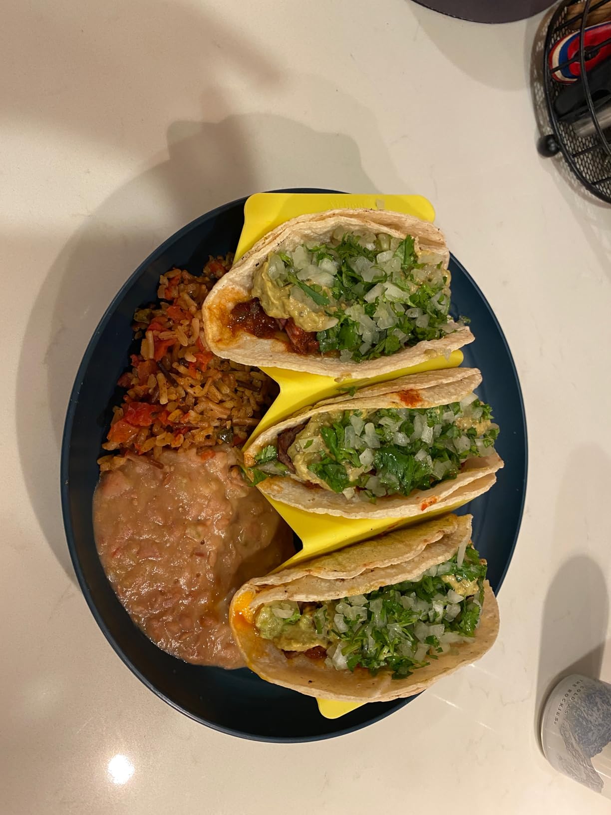 Aichoof Colorful Taco Holder Stands Set of 6 - Premium Large Tray Plates Holds Up to 3 or 2 Tacos Each, PP Health Material Very Hard and Sturdy, Dishwasher & Microwave Safe customer photo 1