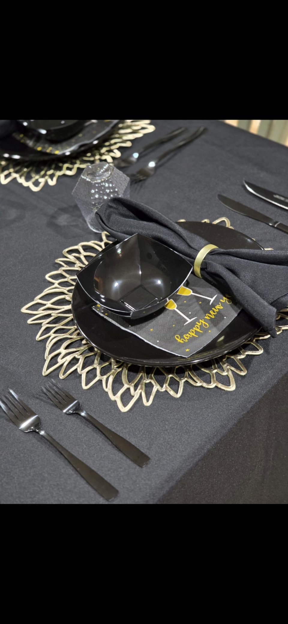 Juvale 10 Pack Gold Vinyl Placemats - 14.4
