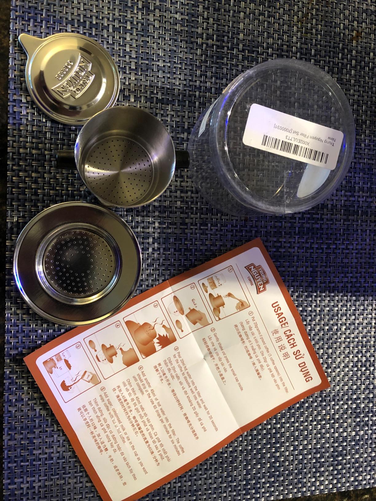 Vietnamese Coffee Filter | French Press Coffee Filter |Traditional Drip Coffee Reusable Inox Phin Filter Stainless Steel Cup Portable Coffee Maker Single-cup Serving For Camping Travel |Coffee Lover customer photo 1