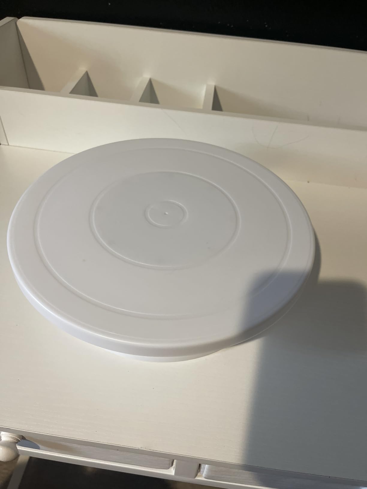 Kootek Cake Stand, 11 Inch Rotating Cake Turntable for Decorating, Display & Baking, Smooth Revolving Spinner Stand (White) customer photo 2