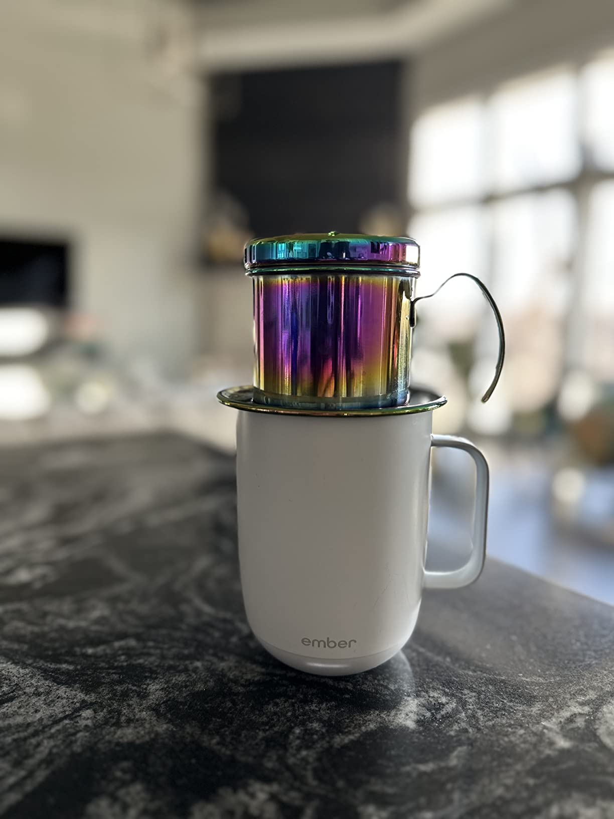 Fdit Stainless Steel Colorful Vietnamese Coffee Filter Set Pour Over Coffee Dripper Vietnamese Coffee Maker Infuser Coffee Drip Brewer customer photo 1
