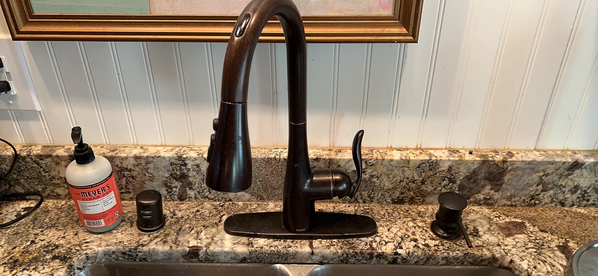 Moen 7594EVC Arbor Smart Faucet Touchless Pull Down Sprayer Kitchen Faucet with Voice Control and Power Boost, Chrome customer photo 2