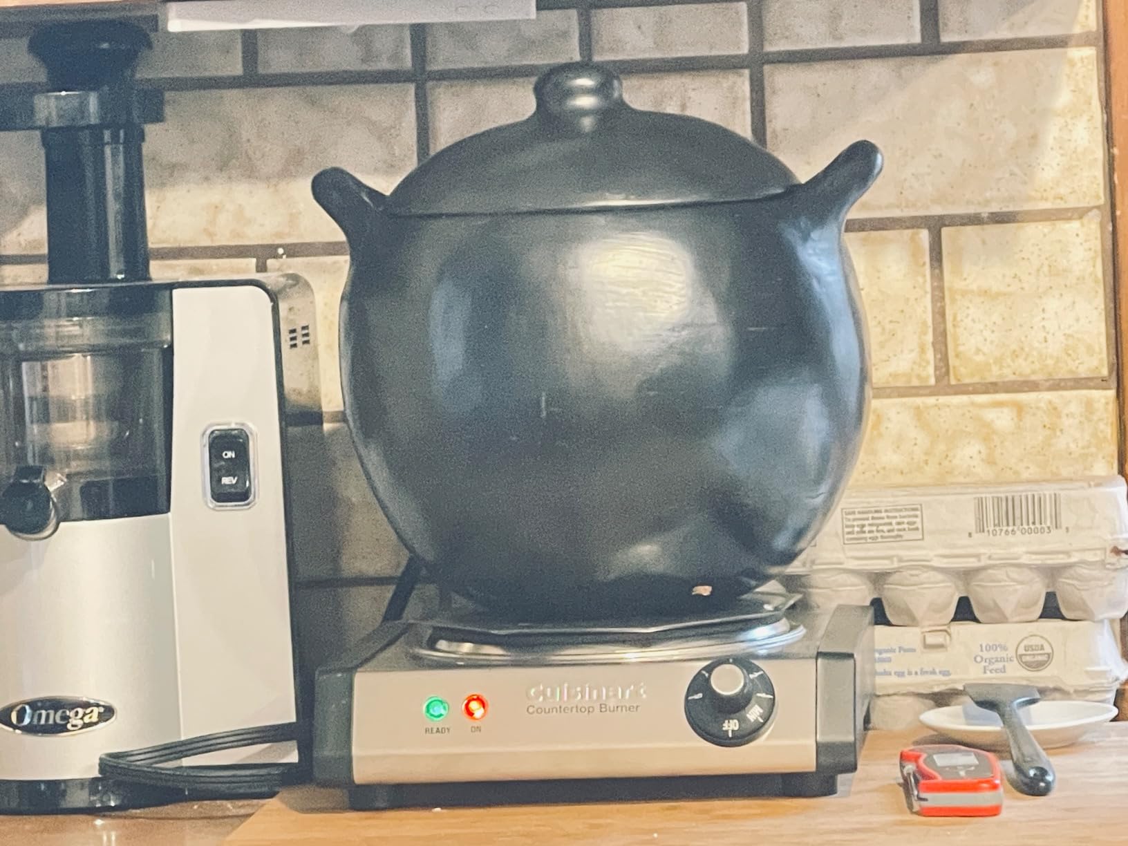 Authentic Chamba Soup & Bean Pot - Elegant Handmade Black Clay Dutch Oven with Cover - Perfect for Soups, Beans, Stocks & More - Versatile & Durable customer photo 1