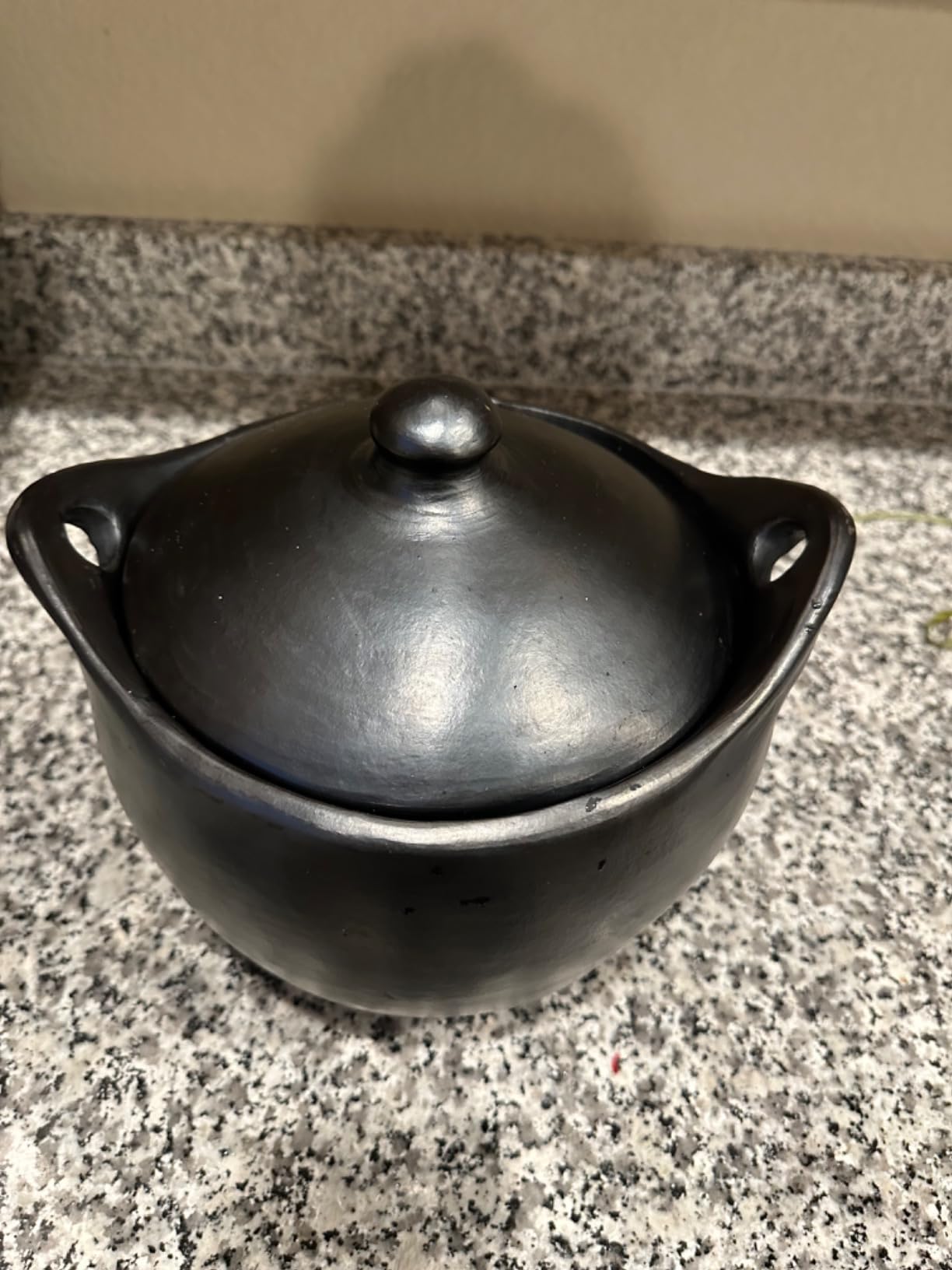 Authentic Chamba Soup & Bean Pot - Elegant Handmade Black Clay Dutch Oven with Cover - Perfect for Soups, Beans, Stocks & More - Versatile & Durable customer photo 2