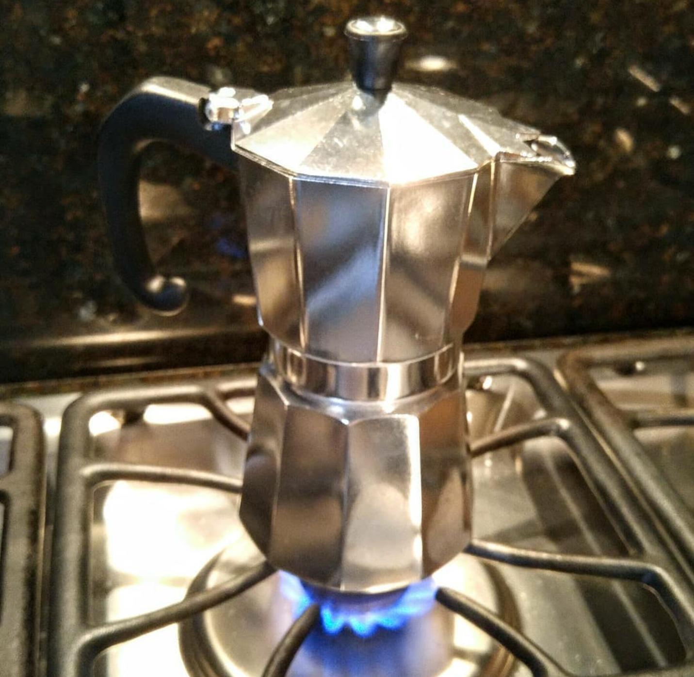 Bellemain Stovetop Espresso Maker | Italian Moka Pot Espresso Maker, Classic Aluminum Design Mocha Pot for Home Brewing & Camping | Easy to Use & Clean - 3-Cup, Silver customer photo 2