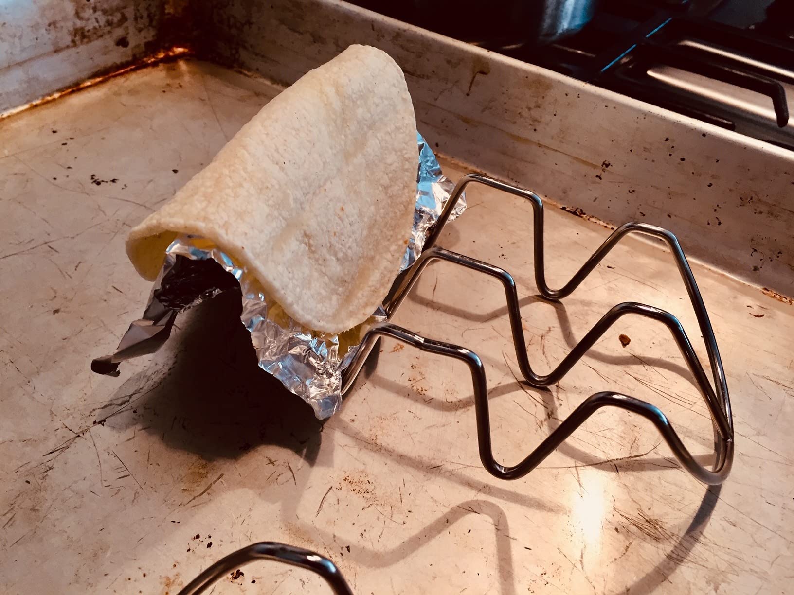 WIDBI Premium Taco Holders - 4 Pack Stainless Steel Taco Stands Holds 12 Standard Tacos (3 Each) - Fits Most Plates & Air Fryers - Dishwasher & Oven Safe - For Soft & Hard Shell Tacos customer photo 1