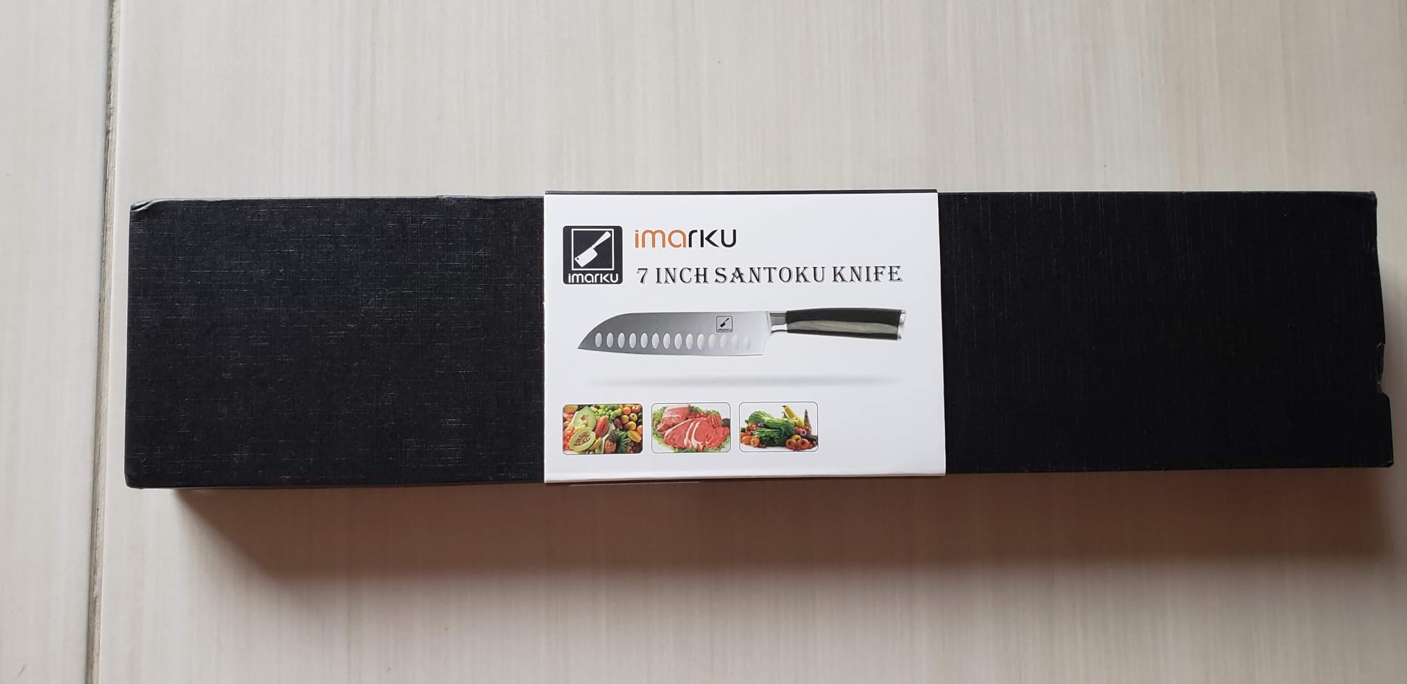 imarku Chef Knife 7 Inch Kitchen Knife Ultra Sharp Santoku Knife - High Carbon Japanese Chefs Knife, Kitchen Gadgets 2025, Apartment Essentials, Birthday Gifts for Him Her, Best Gifts for Women Men customer photo 2