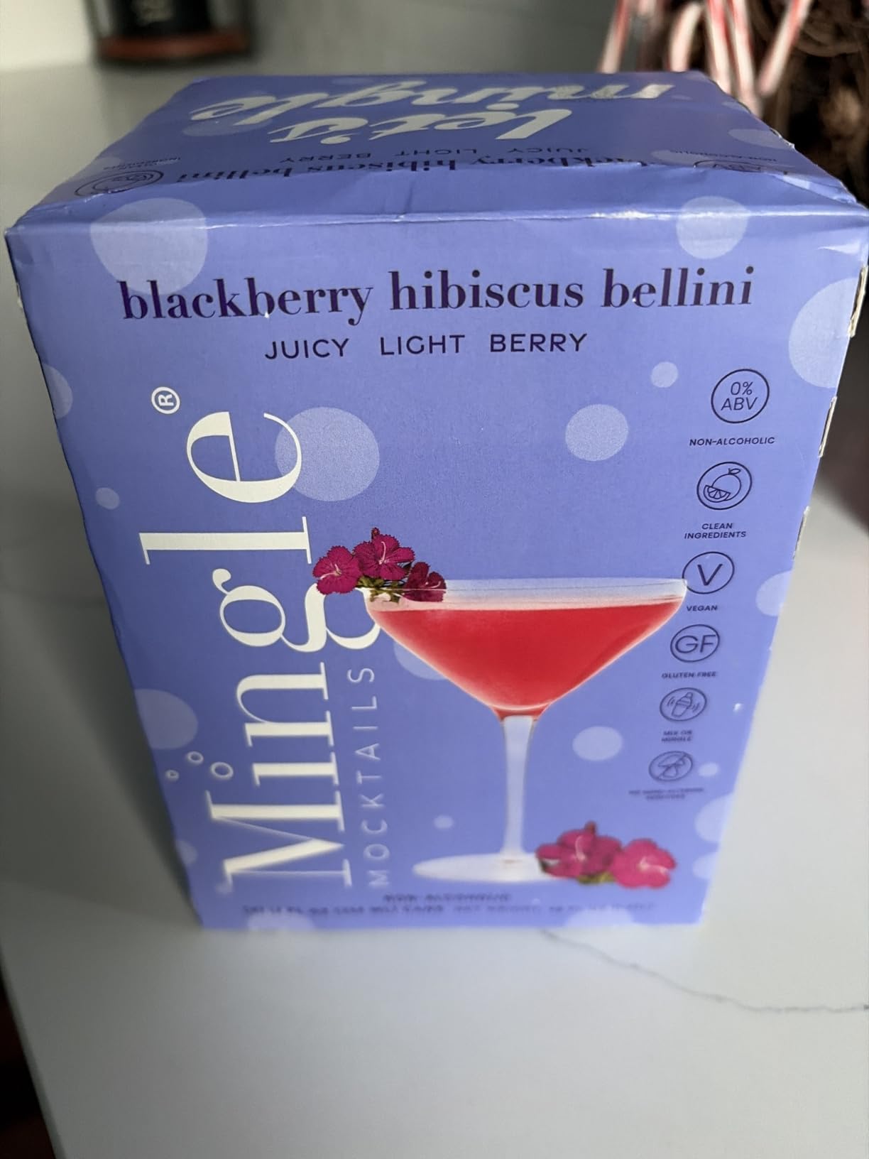 Mingle Mocktails - Variety Pack, Blackberry Hibiscus Bellini, Cranberry Cosmopolitan, Key Lime Margarita - Premium Non Alcoholic Cocktails, 12 FL OZ Cans (Pack of 12) customer photo 1