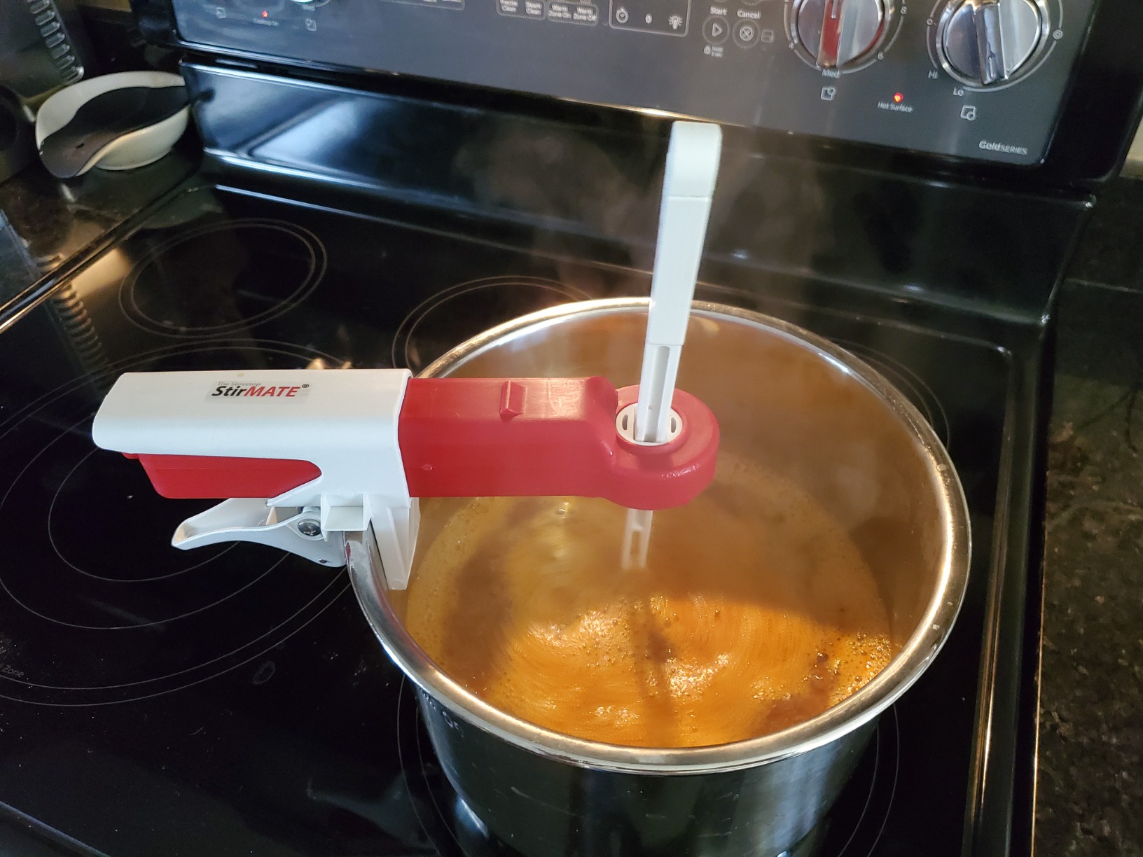 StirMATE OMNI-XL Stainless Steel Stirrer attachment for up to 5-Gallon pots. customer photo 1