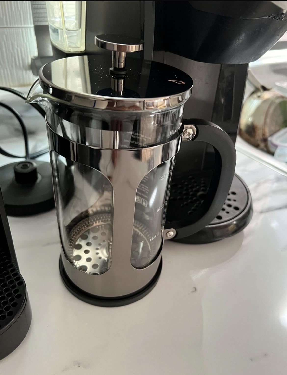 BAYKA French Press Coffee Maker - 304 Stainless Steel, 34 Ounce customer photo 1