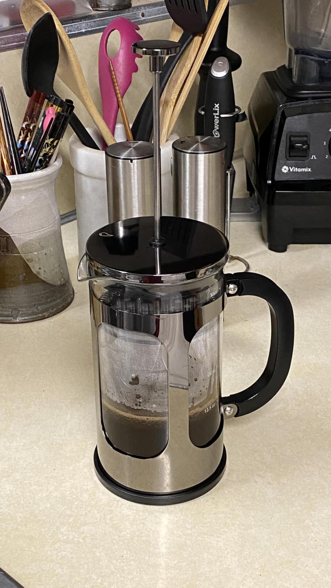 BAYKA French Press Coffee Maker - 304 Stainless Steel, 34 Ounce customer photo 2