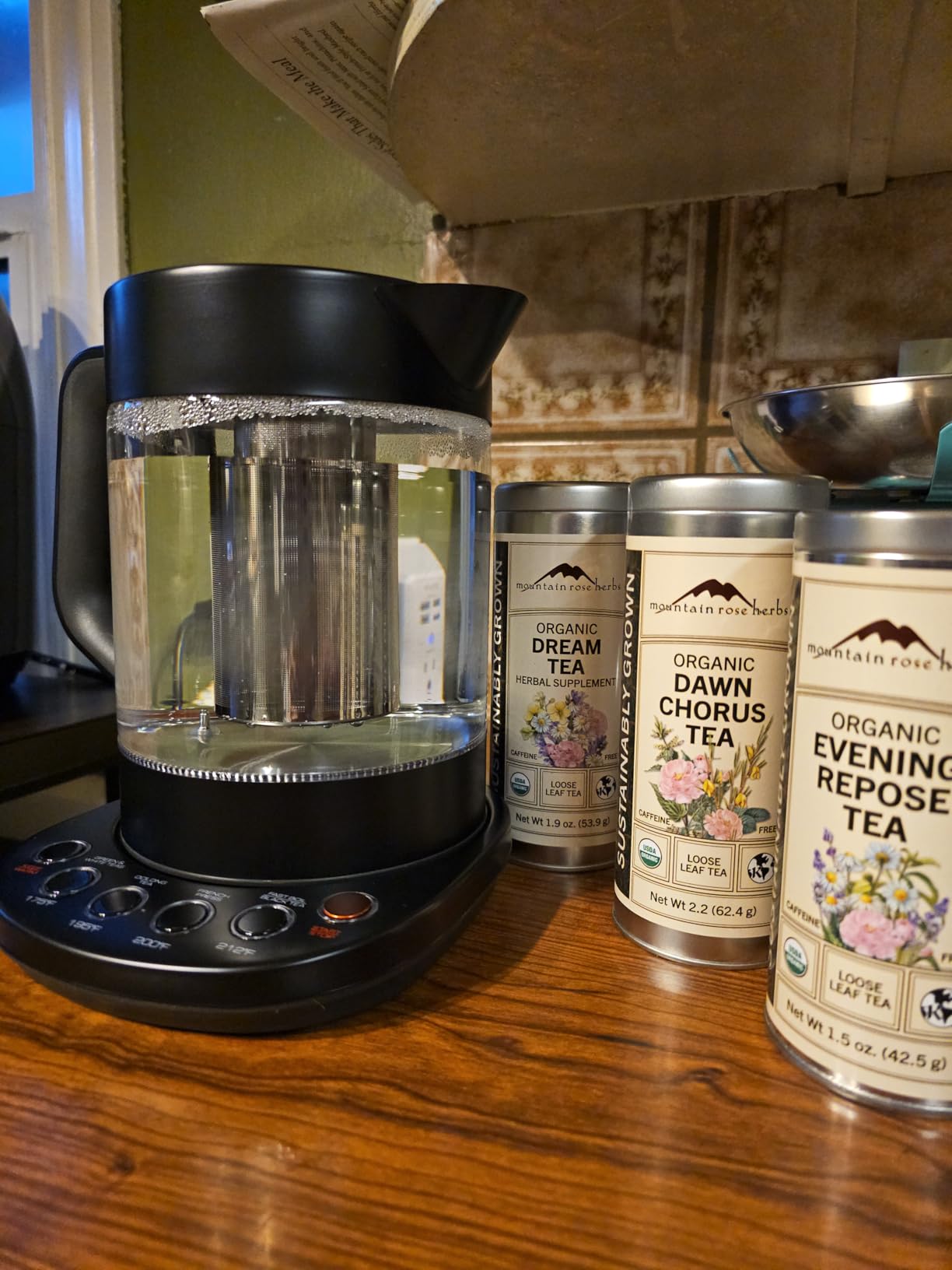Viante Electric Kettle With Infuser. No Plastic In Contact With Water. Hot Tea Maker With Temperature Control And Automatic Shut Off. Tea Kettle With Brewing Programs. 1.5 Liters Capacity customer photo 1