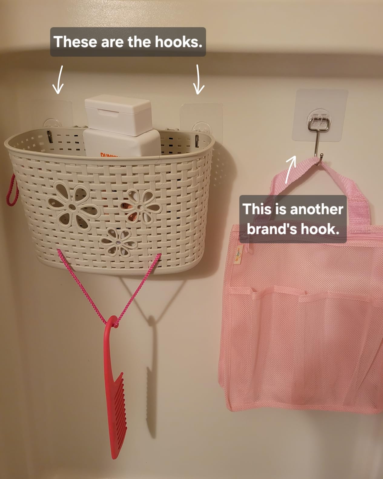 GLUIT Adhesive Wall Hooks for Hanging Heavy Duty 22 lbs Hooks for Walls No Drill, Towel Sticky Clear Hook, Waterproof, Home, Bathroom, Kitchen, Office, and Outdoor 12 Pack customer photo 1