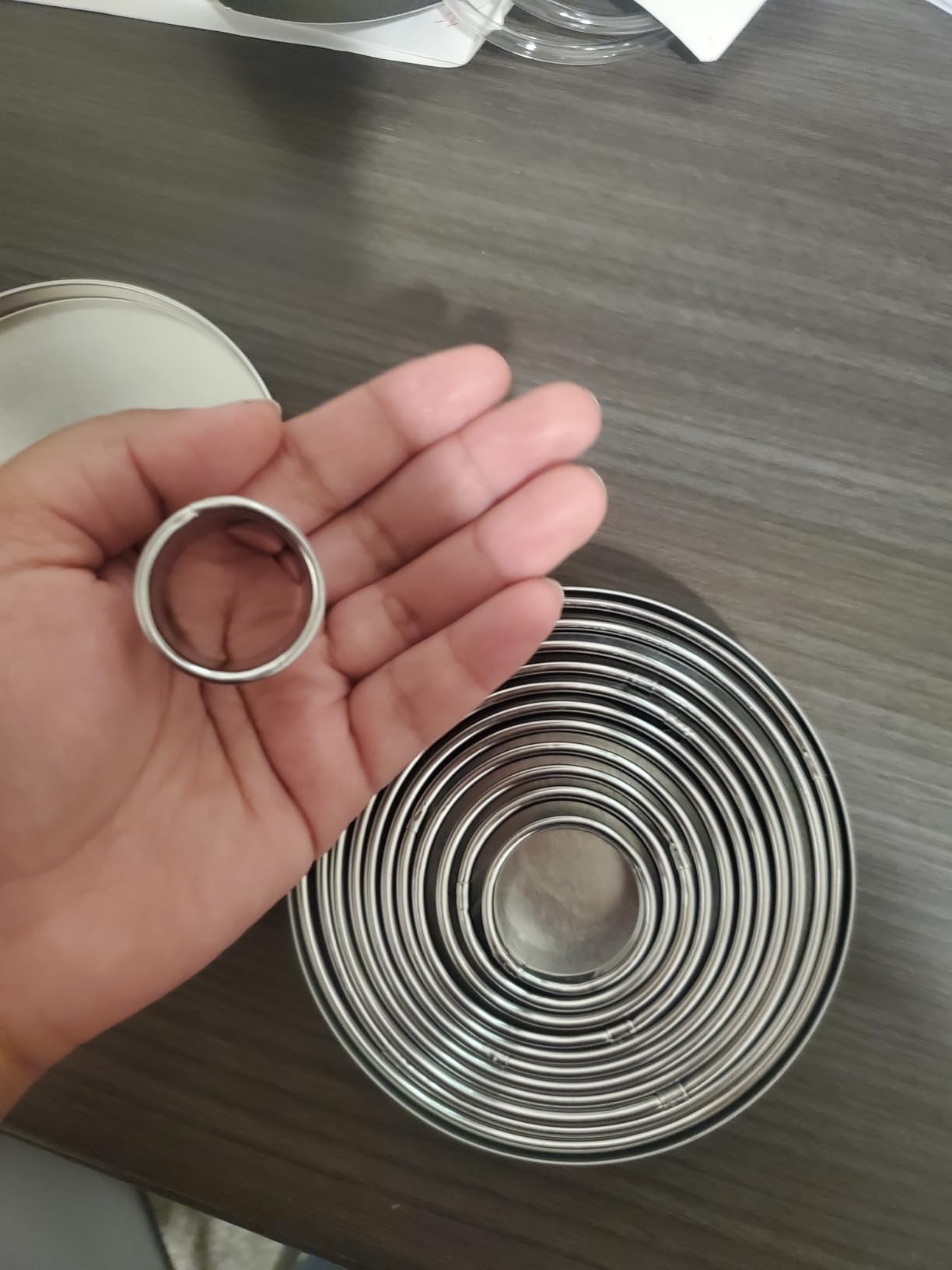 12 Pieces Round Cookie Biscuit Cutter Set,Graduated Circle Pastry Cutters,18/8 Stainless Steel Cookie Cutters and Donut Cutter Ring Molds customer photo 2