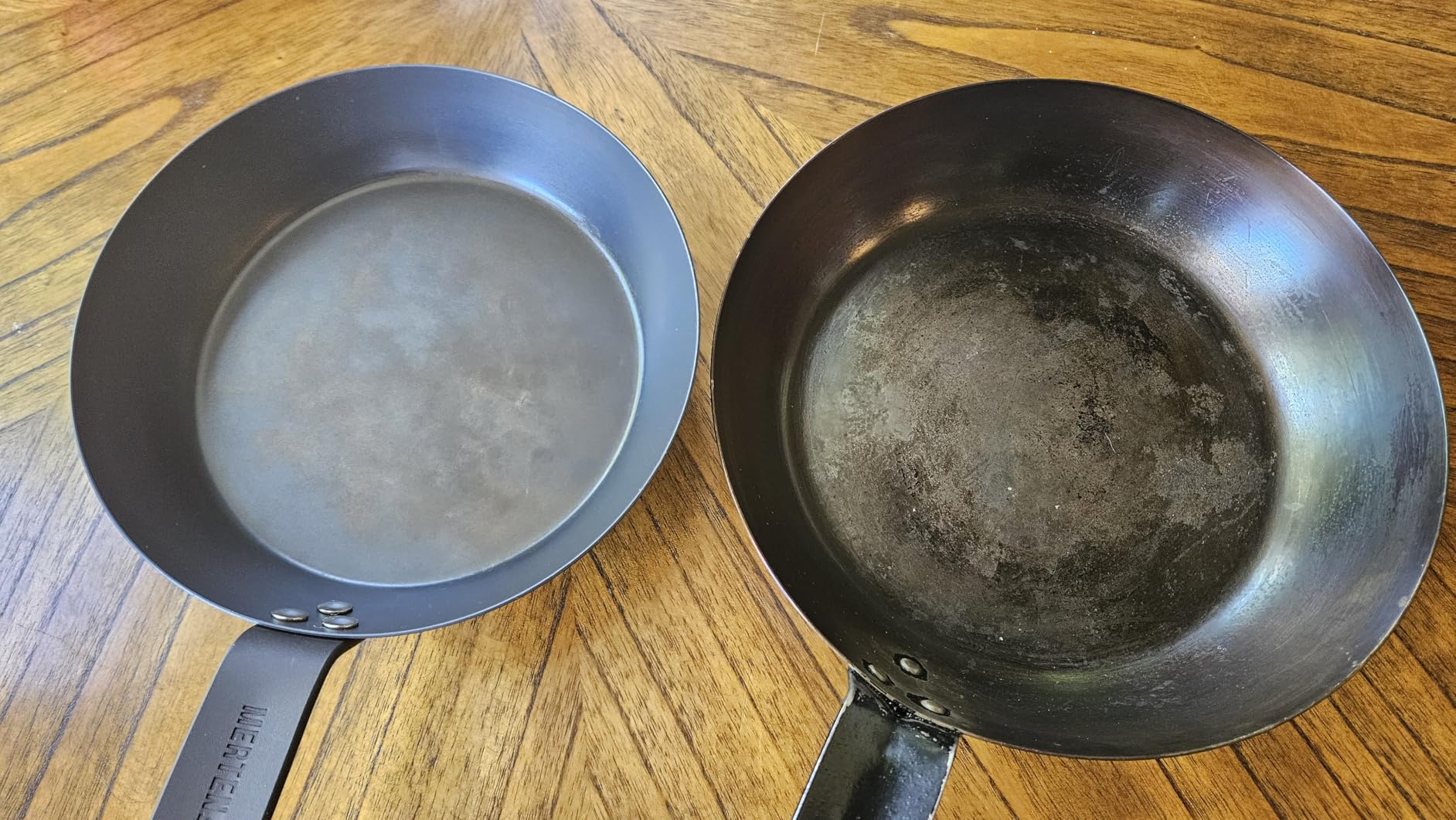 Merten & Storck Pre-Seasoned Carbon Steel 10 Frying Pan Skillet, Use on Induction, Stove and Grill, Durable, Even-Heating, for Searing, Grilling, Oven Use, and Campfire, Indoor/Outdoor customer photo 2