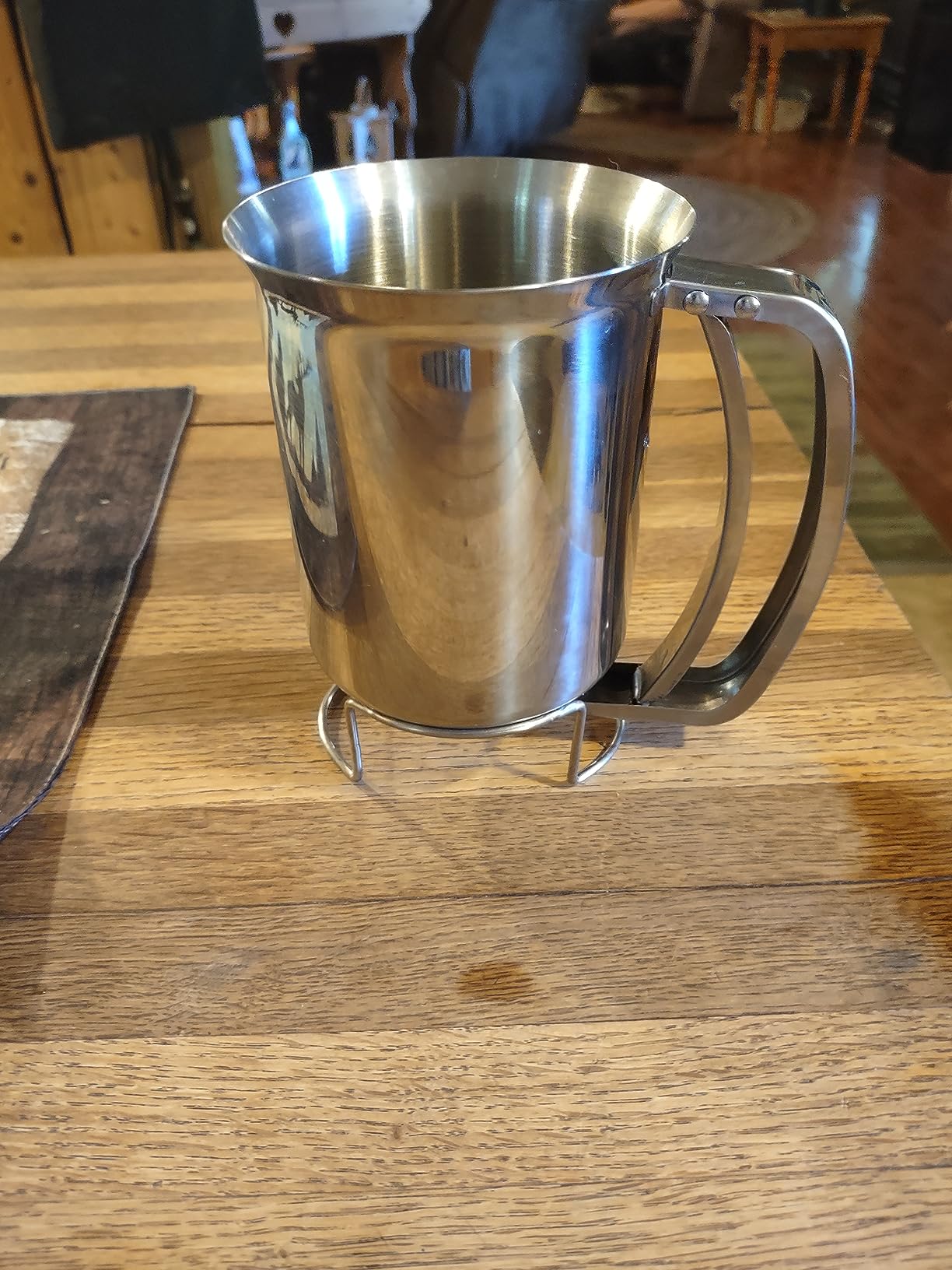 800ml Stainless Steel Pancake Batter Dispenser - Great for Baking,Cupcakes,Muffins-Cooking Crepes,Waffles- Easyflow Spout -Measuring Gauge in Mls and cups customer photo 1