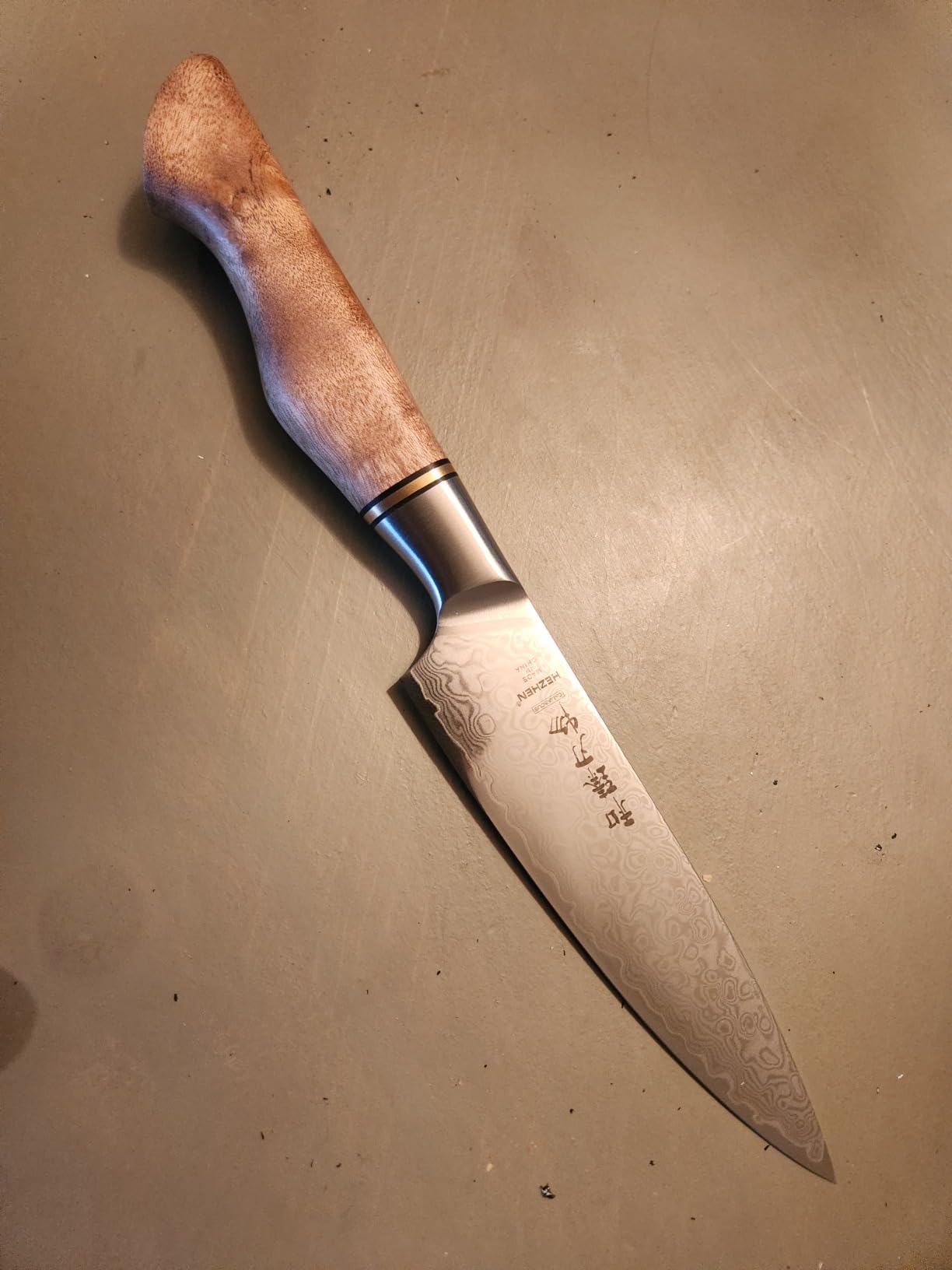 HEZHEN Chef's Knife-Professional-8.3 inch Damascus Steel, Kitchen Knife VG10 Gyuto Knife-Master Series Chef Cooking Tool at Home,Restaurant-Figured Sycamore Wood Handle customer photo 2