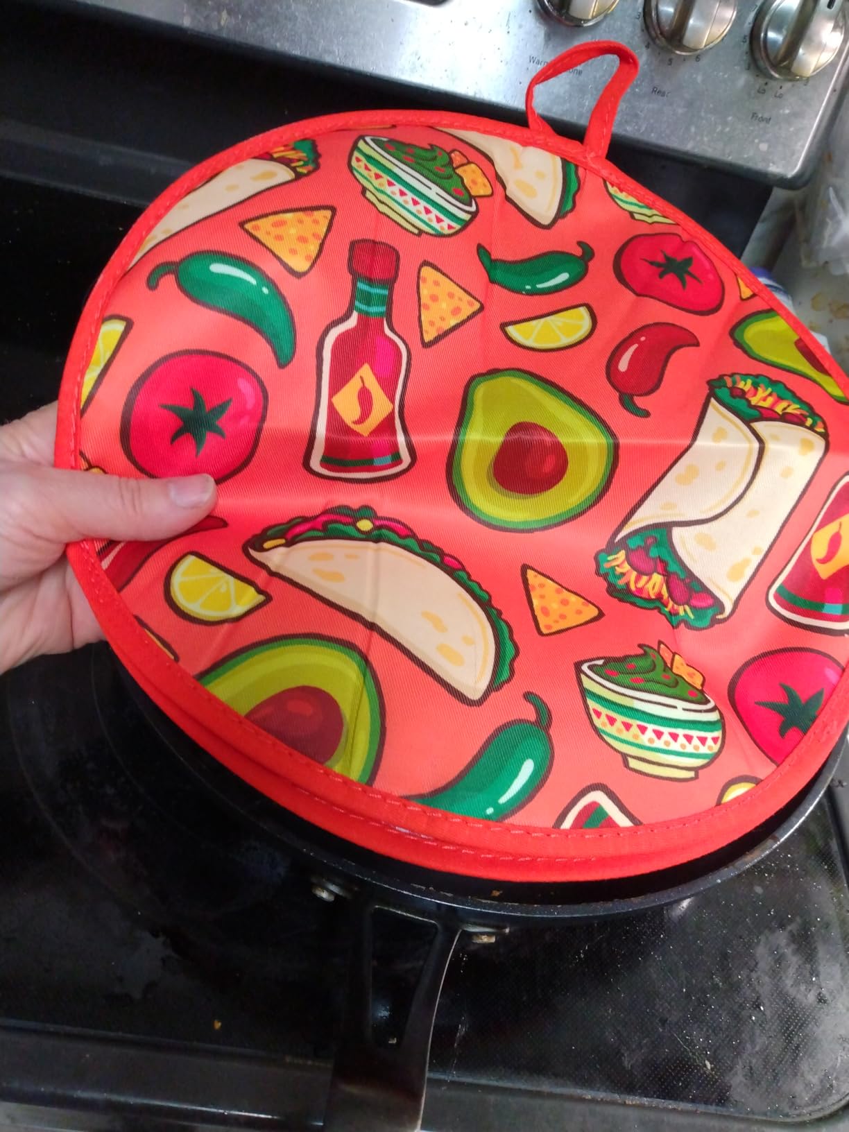 Tortilla Warmer Pouch 12 Inch Insulated & Microwaveable Fabric Tortilla Keeper Holder Keeps Warm for Corn Flour Taco Pizza Bread up to One Hour,Orange customer photo 1
