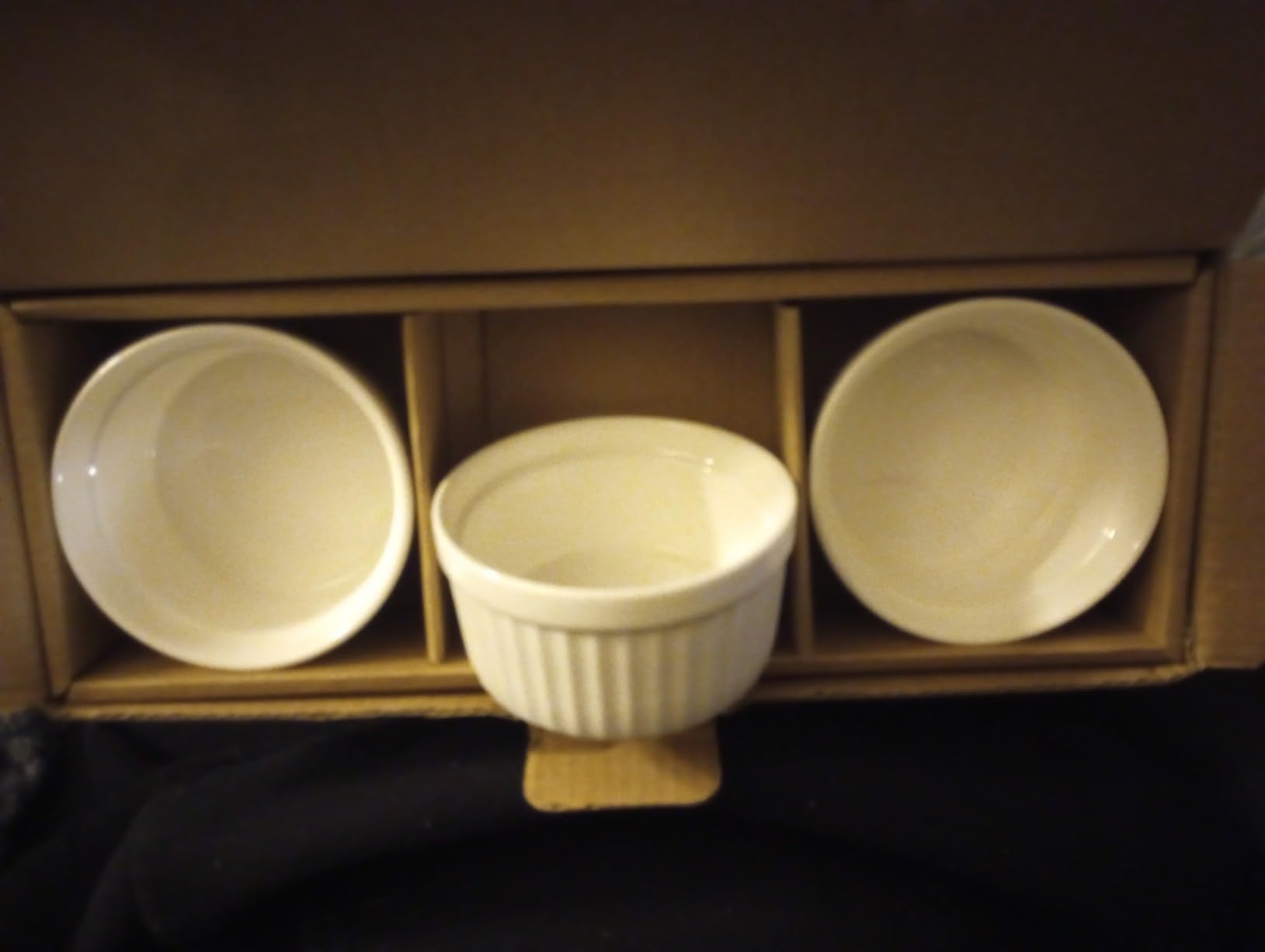 Porcelain Ramekins 4 oz Oven Safe, Small Souffle Dishes for Creme Brulee, Ice Cream, Dipping and Sauces Cup, Ceramic White Mini Baking Bowls Set of 6 customer photo 1