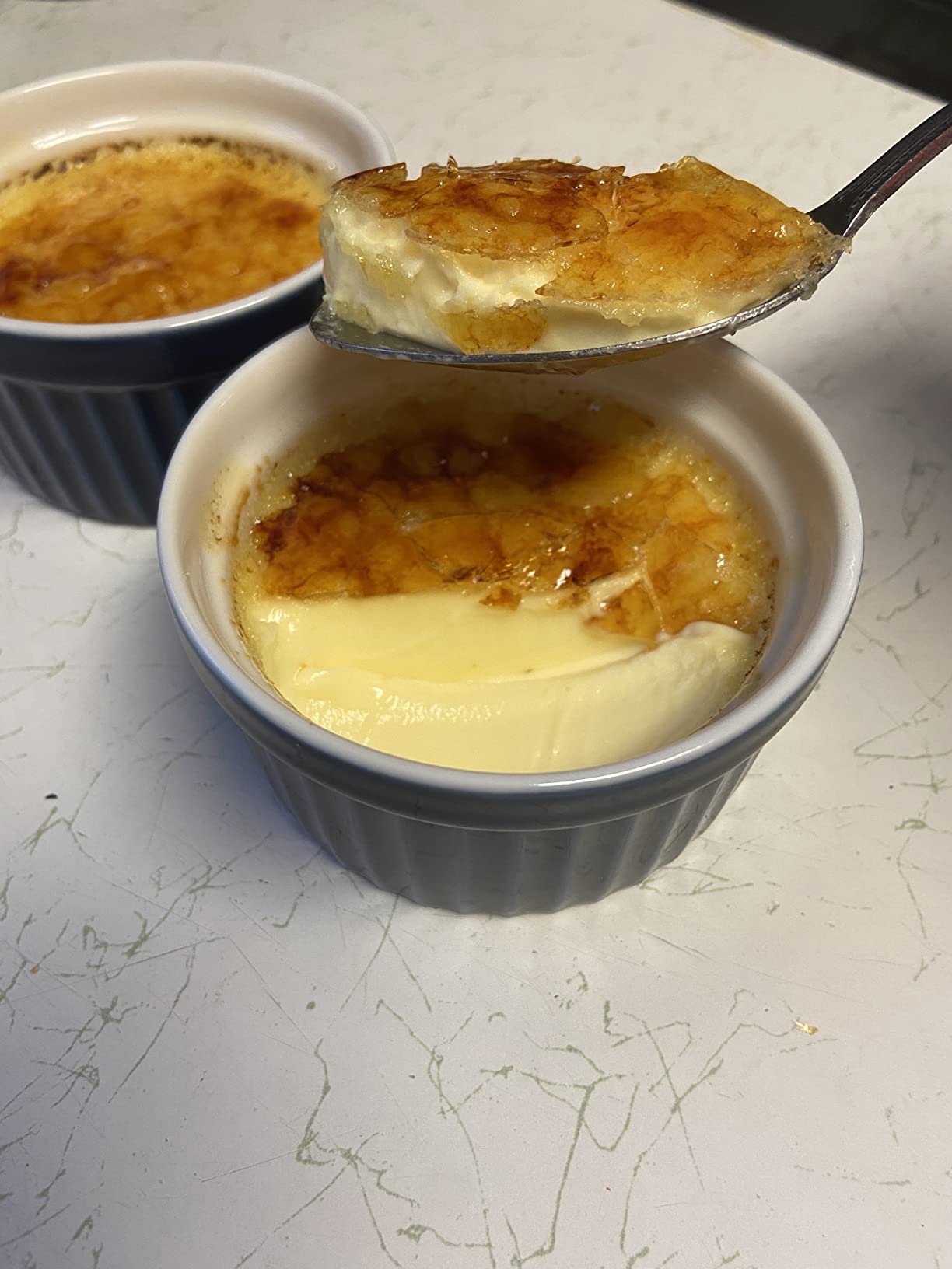 Porcelain Ramekins 4 oz Oven Safe, Small Souffle Dishes for Creme Brulee, Ice Cream, Dipping and Sauces Cup, Ceramic White Mini Baking Bowls Set of 6 customer photo 2