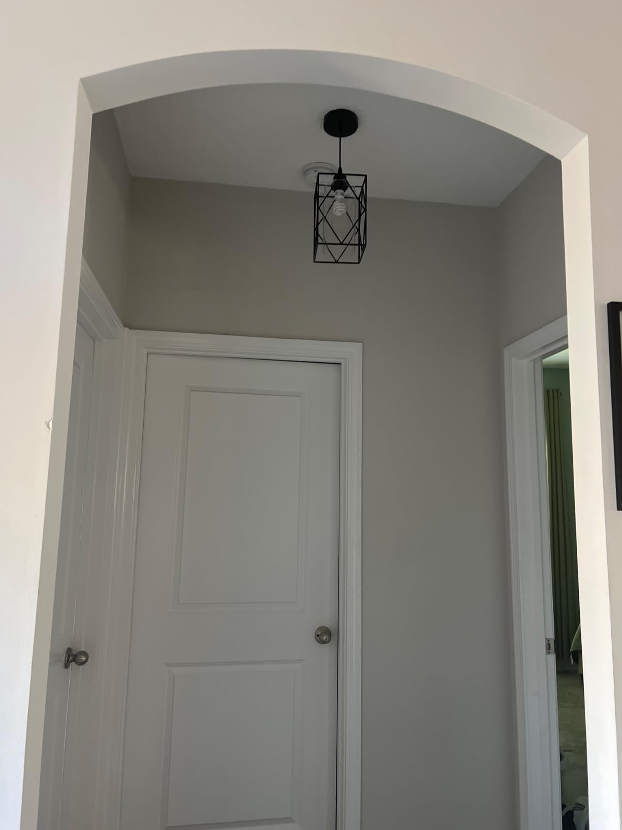 HMVPL Farmhouse Pendant Light Fixtures, Set of 2 Black Farmhouse Hanging Chandelier Lights with Glass Shade, Mini Industrial Ceiling Lamp for Kitchen Island Dining Room Over Sink Hallway Bedroom customer photo 1