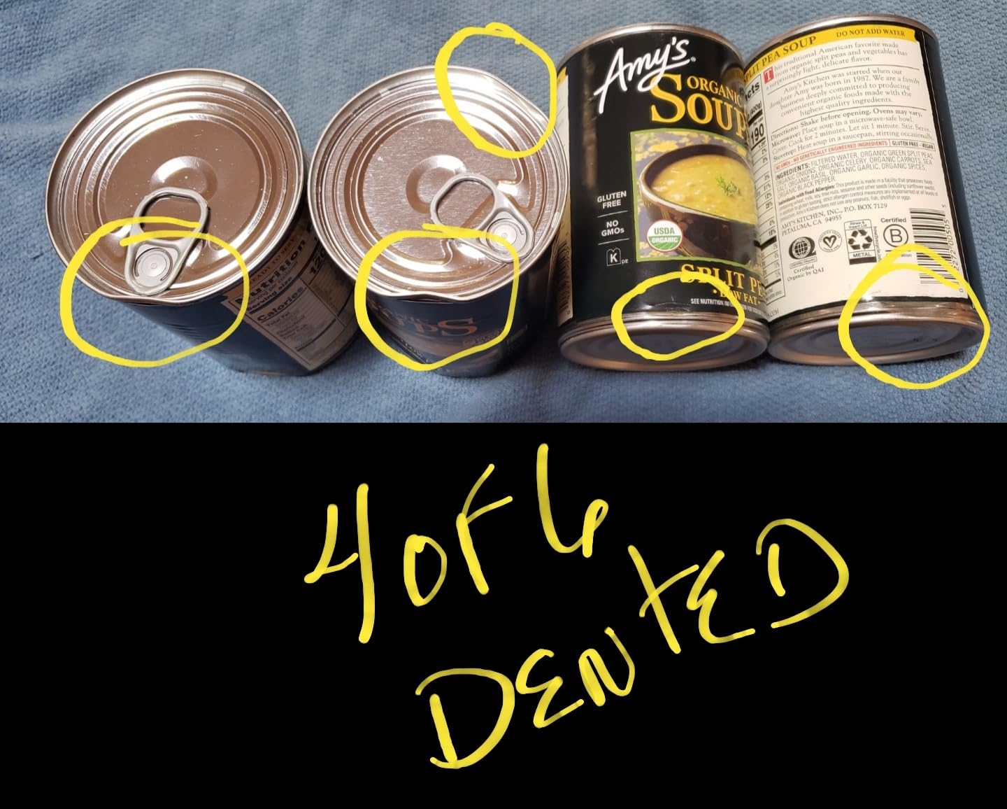 Amy's Soup, Vegan Split Pea Canned Soup, Gluten Free, Made With Organic Split Peas and Vegetables, 14.1 OZ (6 Pack) customer photo 2