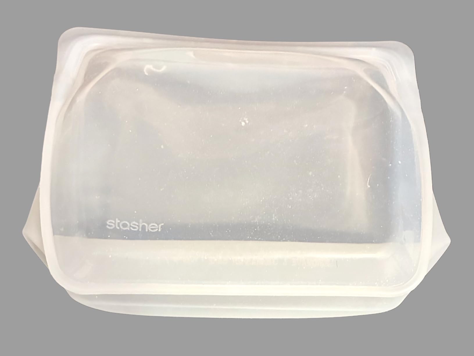 Stasher Silicone Reusable Storage Bag, Stand-Up Mega Bag, Reusable Freezer Bags, Microwave, Dishwasher, Oven Safe, Sous Vide, Premium Lunch Container, Eco Friendly, Food Storage Bags, 104 oz, Clear customer photo 1