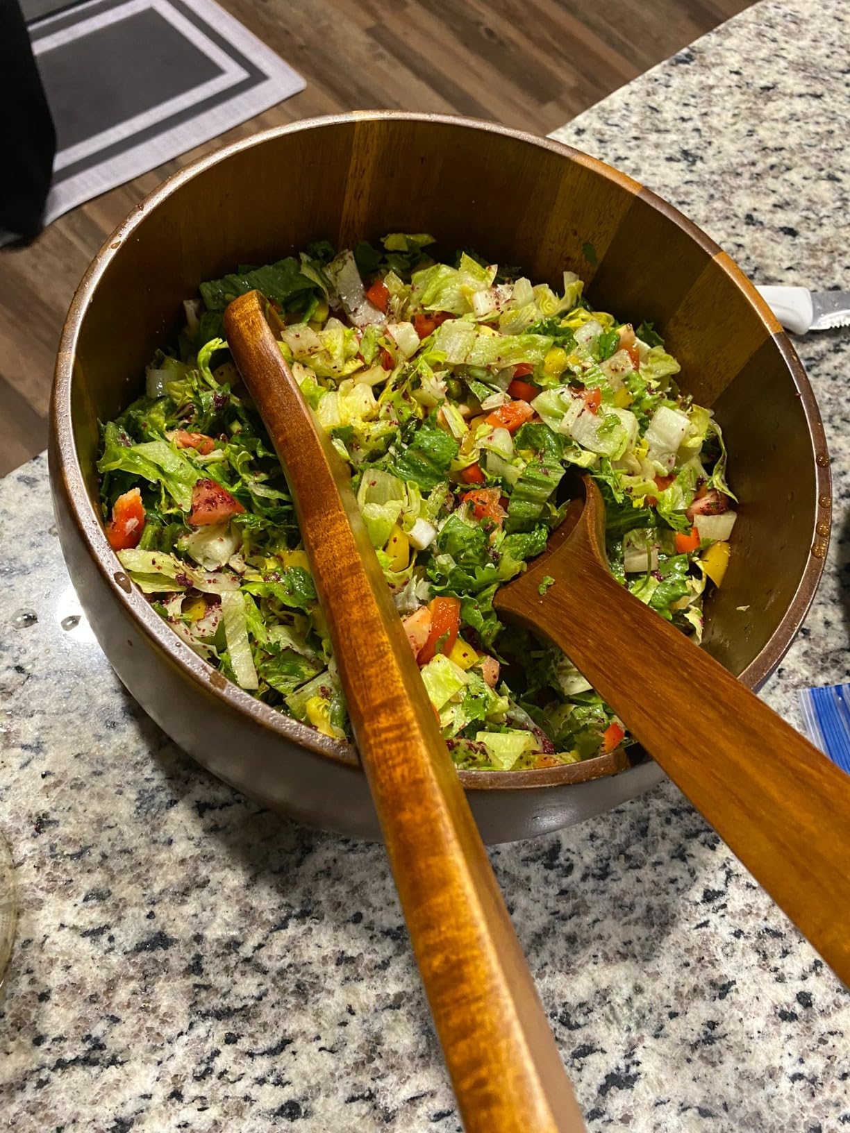Gibson Home Laurel Acacia Wood Salad Bowl Set, 3 - Piece, Acacia Wood customer photo 2