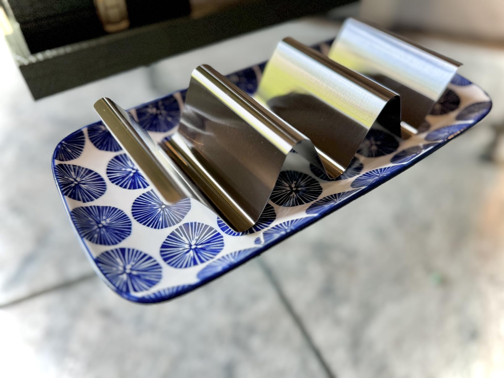 RTT Stainless Steel Taco Holder Stand, Set of 6 - Stylish Rack Holds Up to 3 Tacos Each, Keeping Shells Upright - Oven, Grill and Dishwasher Safe customer photo 1