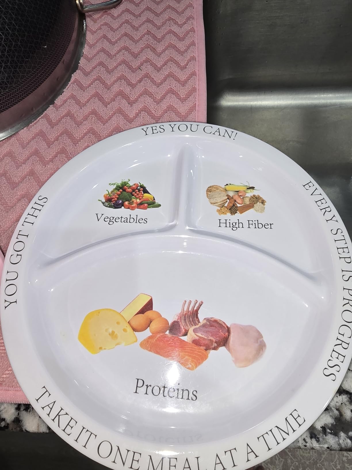 Bariatric Portion Control Plates for Weight Loss - Perfect for Bariatric Surgery Patients, Portion Control Containers for Easy Weight Management and Healthy Eating Habits - 2 Pack customer photo 1