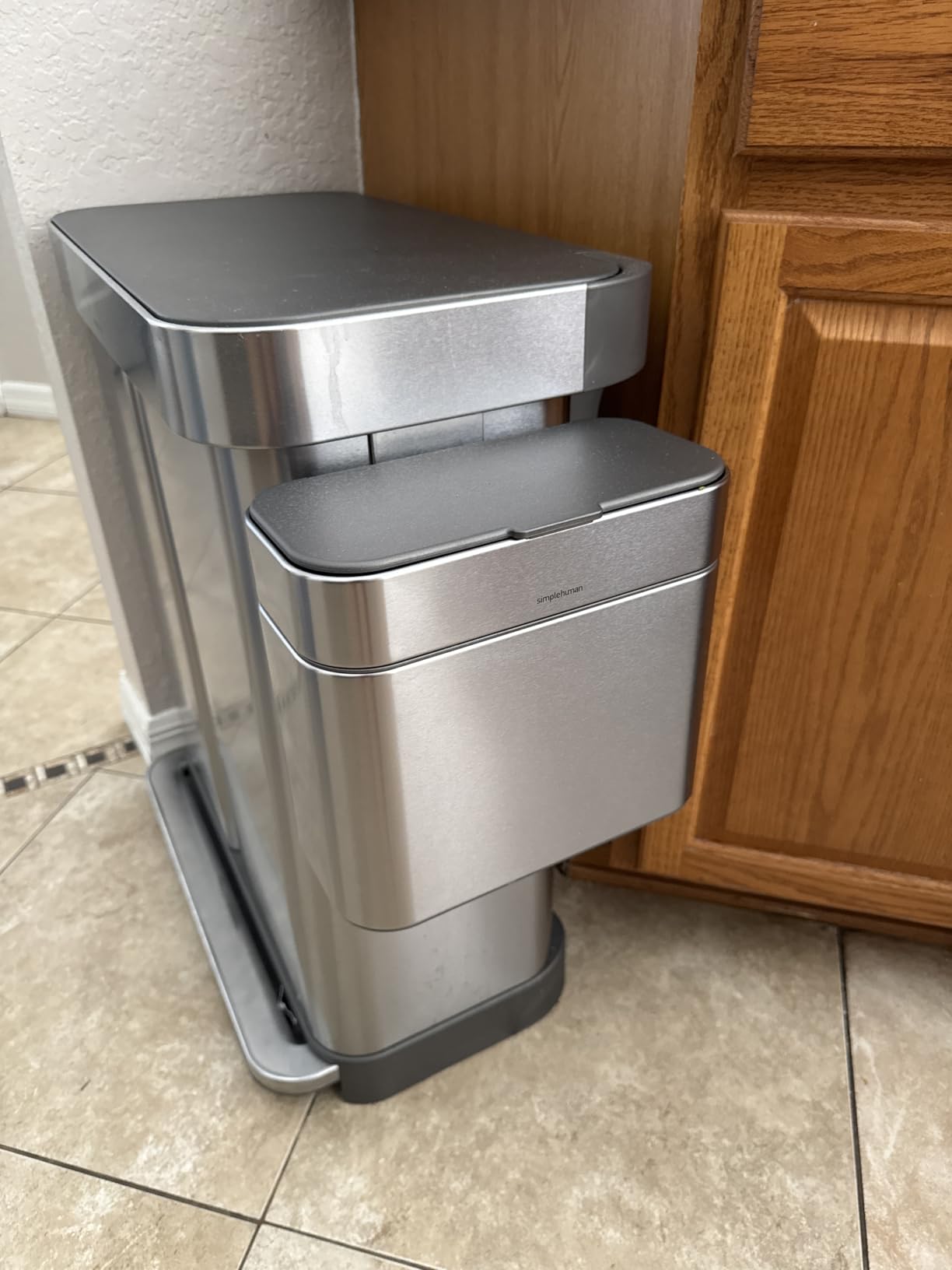 simplehuman Compost Caddy, Detachable and Countertop Bin, 4 Liter / 1.06 Gallon, Brushed Stainless Steel customer photo 2
