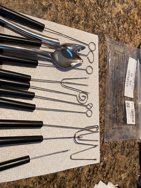 Patelai 12 Pcs Candy Dipping Tools Set Included 10 Chocolate Dipping Fork Spoons and 2 Stainless Steel Culinary Decorating Spoons Chef Art Pencil for Decorative Plates customer photo 1
