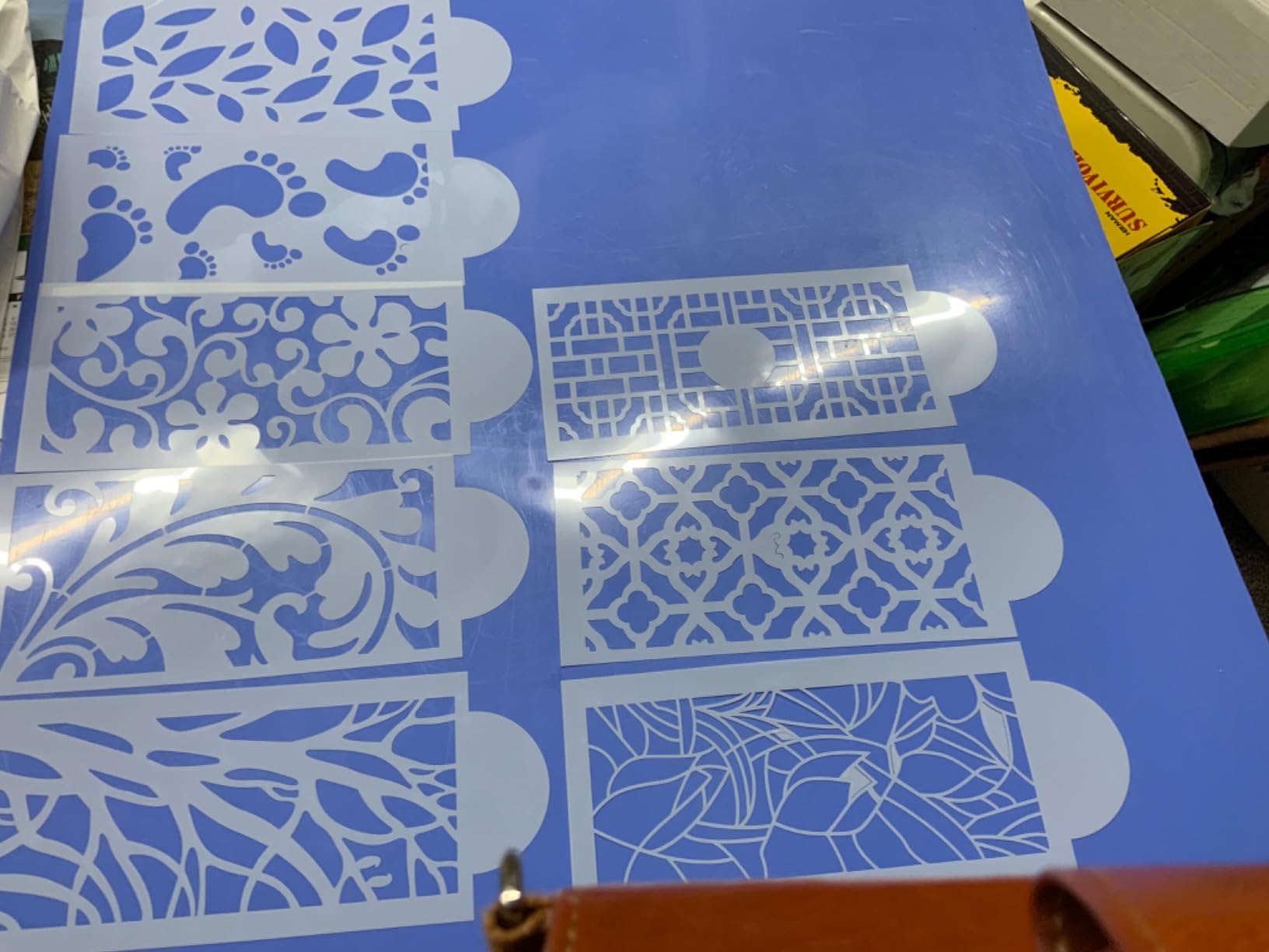 16 Pieces Cake Decoration Stencils Templates Floral Wedding Cake Molds Cookie Fondant Dessert Decorating Supplies Spray Flower Edge Molding Baking Mesh Tool (Classic Style) customer photo 2