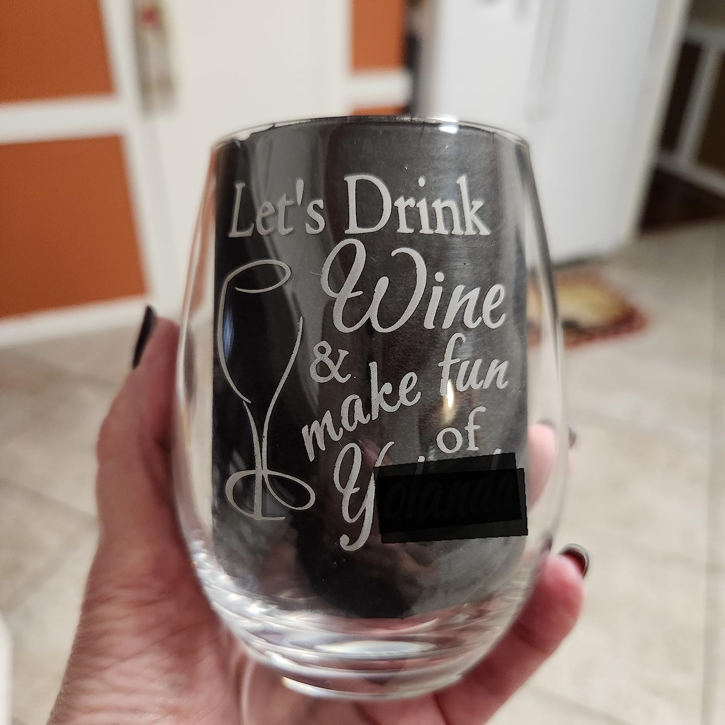 Stemless Wine Glasses Set of 12, 15 Ounce Smooth Rim Standard Wine Glass Tumbler for Red, White Wine, Dishwasher Safe customer photo 2