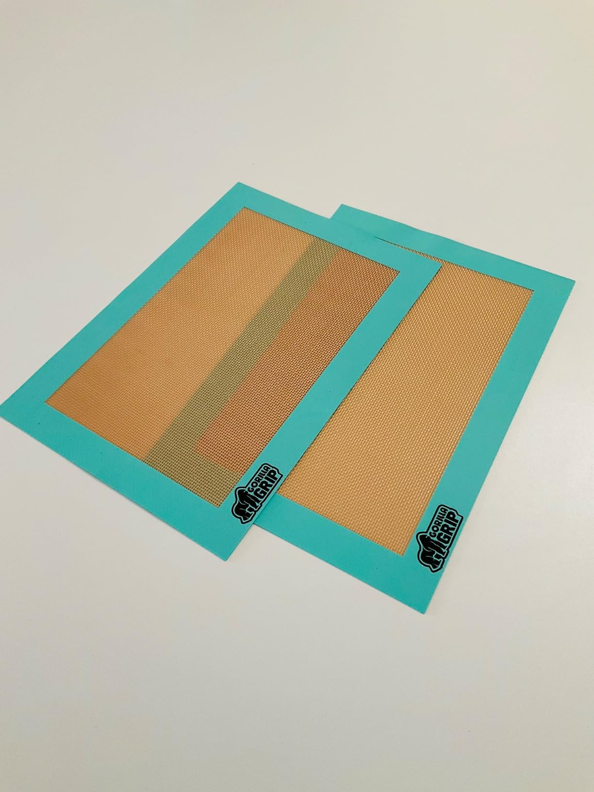 GORILLA GRIP Food Grade Reusable Nonstick Silicone Baking Mat, 16.5x11.87, Half Sheet 2PK, Oven Safe Cookie Sheet Liners, Up to 500 Degrees, No Mess Easy Clean Pastry Mats, Kitchen Essentials, Mint customer photo 1